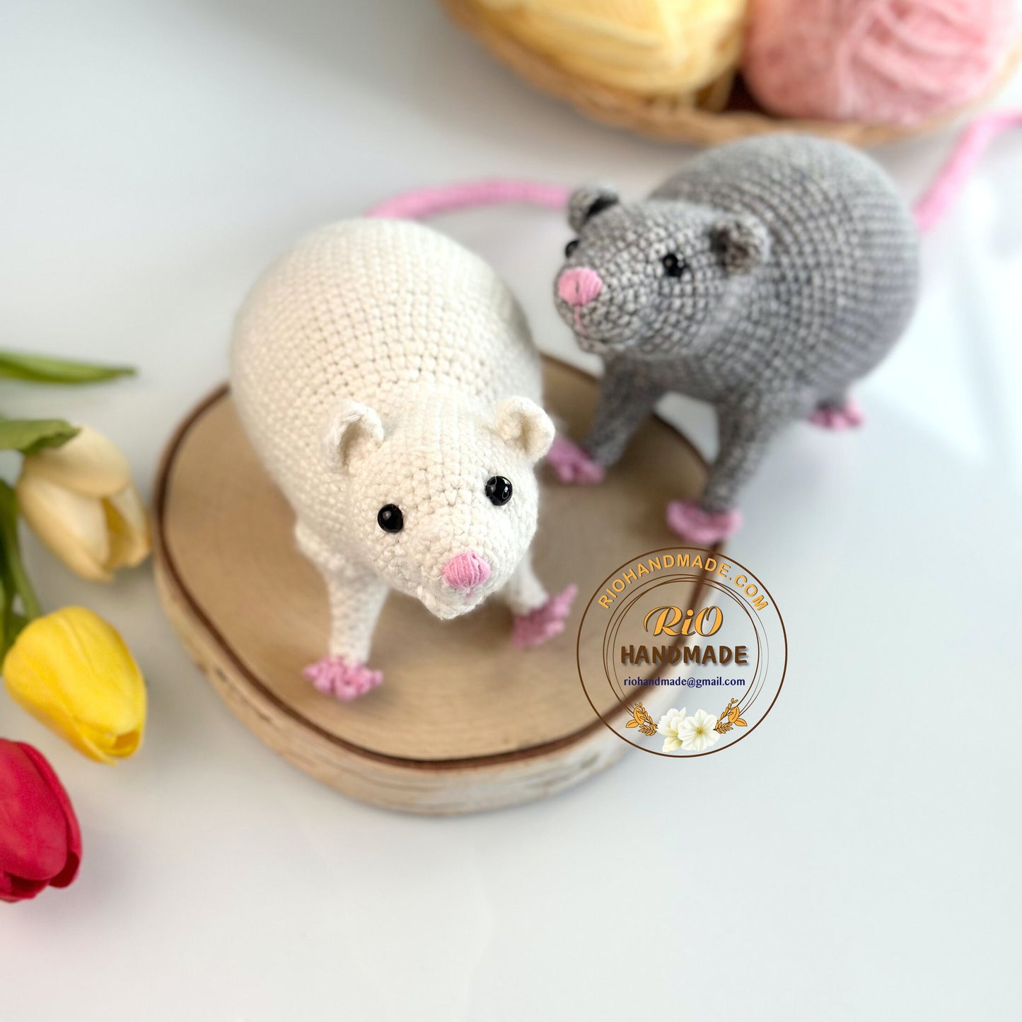 Handmade Rat, Crochet Realistic Rat, Amigurumi Rat, Cute Gift.