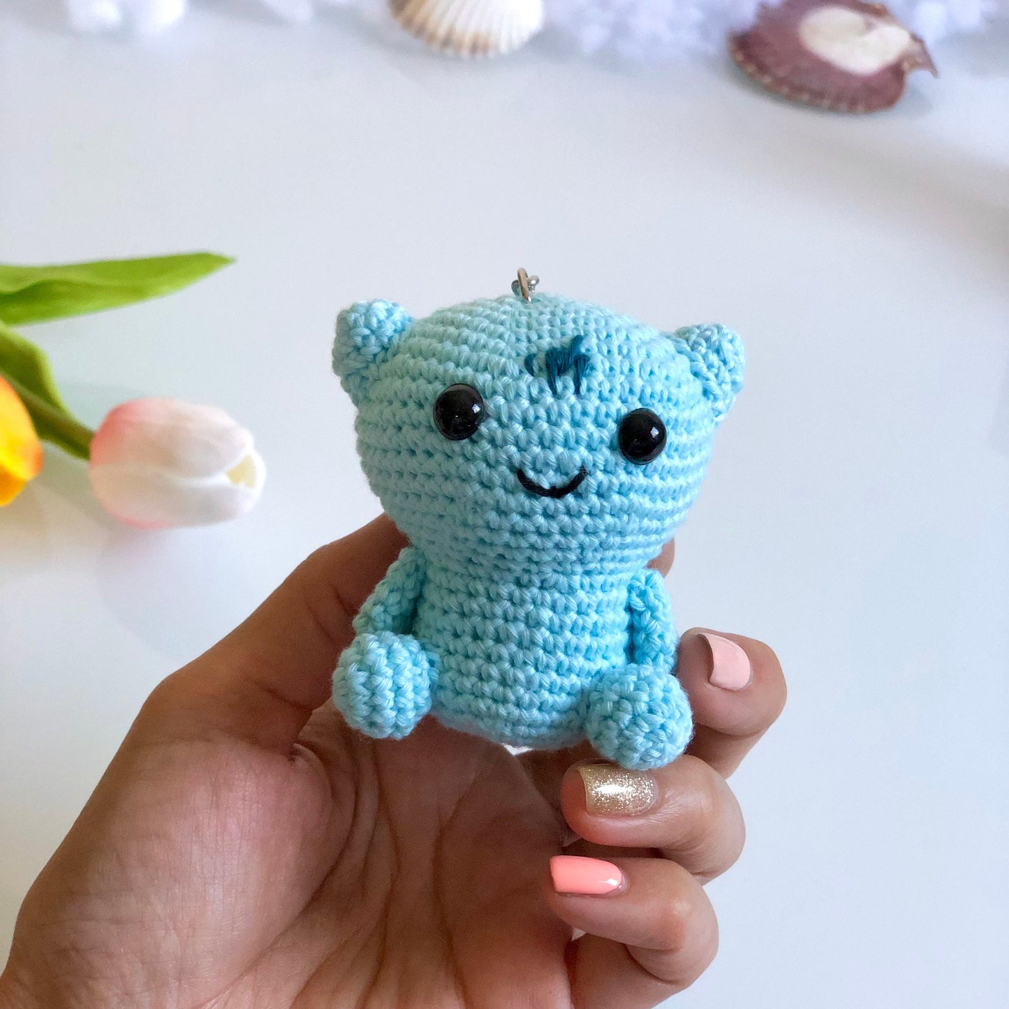 Handmade Crochet Keychain, Amigurumi Animal, Gift for Kids, Car Charm, Gift for Adults