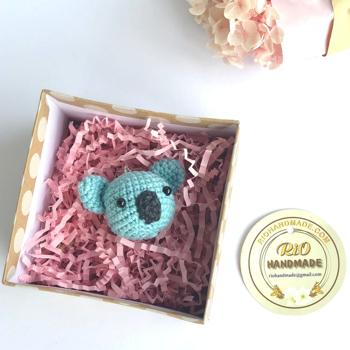 Handmade koala crochet keychain, Cute koala keychain, amigurumi, plushie toy, gift