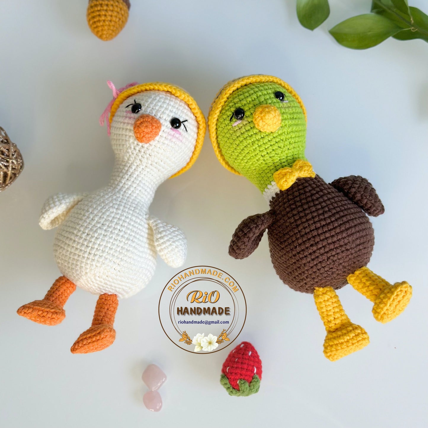 Ready To Ship, Rio Handmade, Cute Ducking Crochet, Duck Plushie, Crochet Mallard Duck, Toy For Baby, Kid