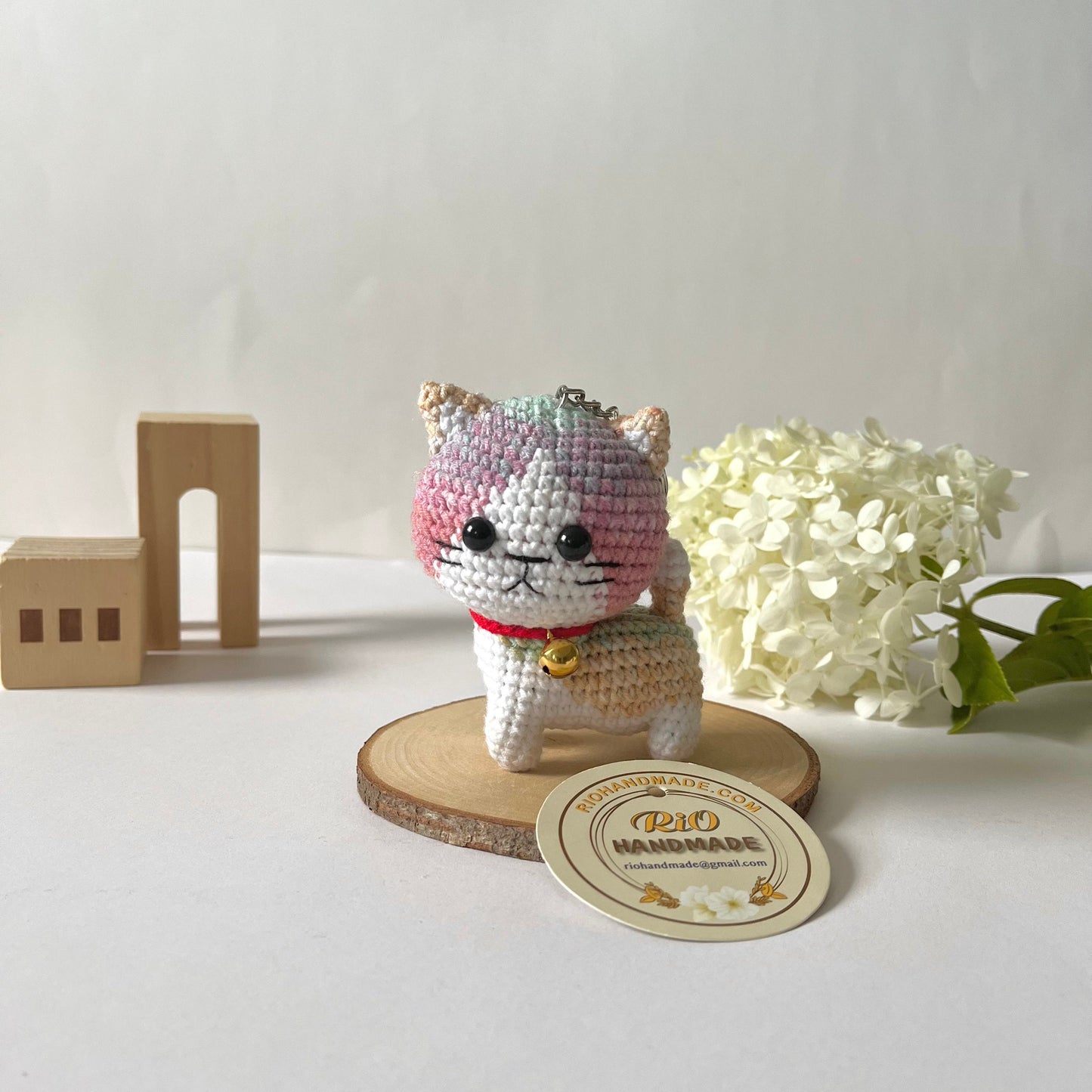 Ready To Ship, Handmade yarn cat crochet, amigurumi cute little cat, home decor, adult hobby, perfect idea for gifts, present