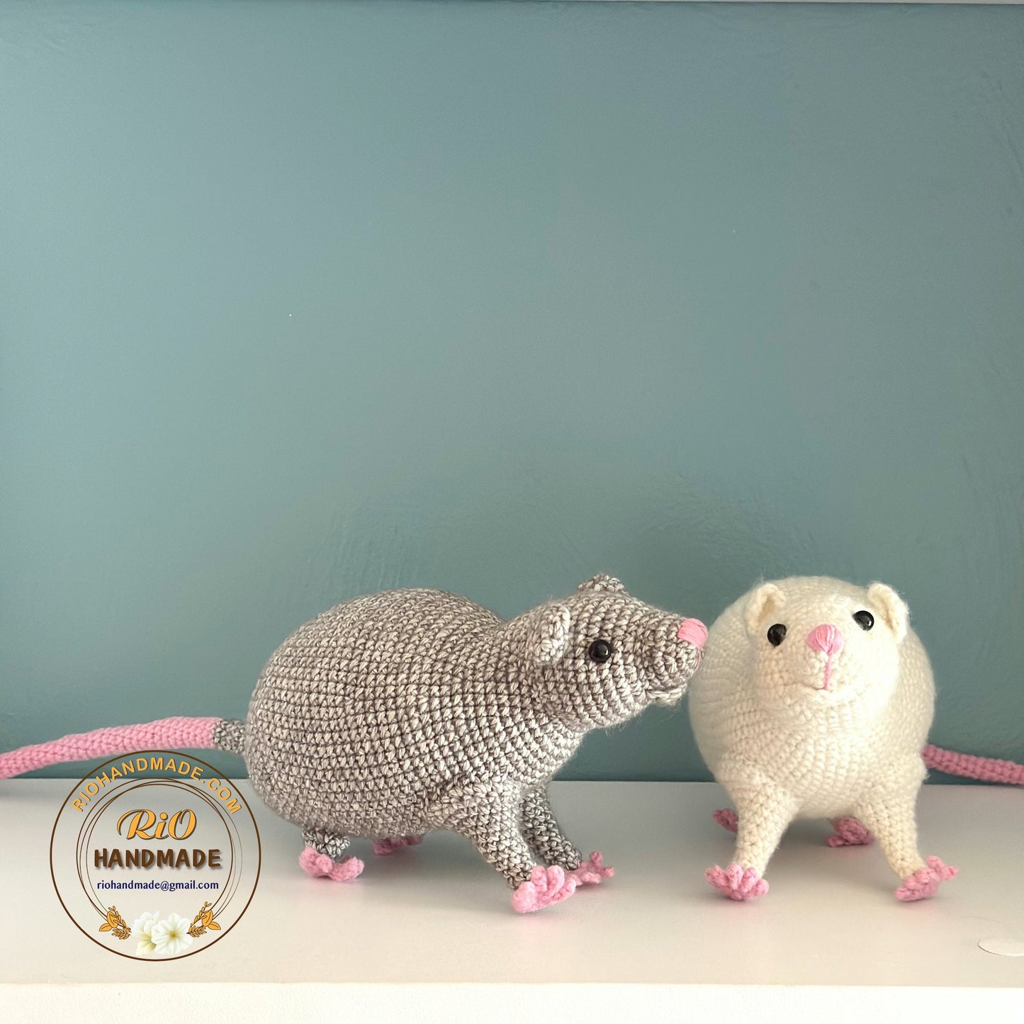 Handmade Rat, Crochet Realistic Rat, Amigurumi Rat, Cute Gift.