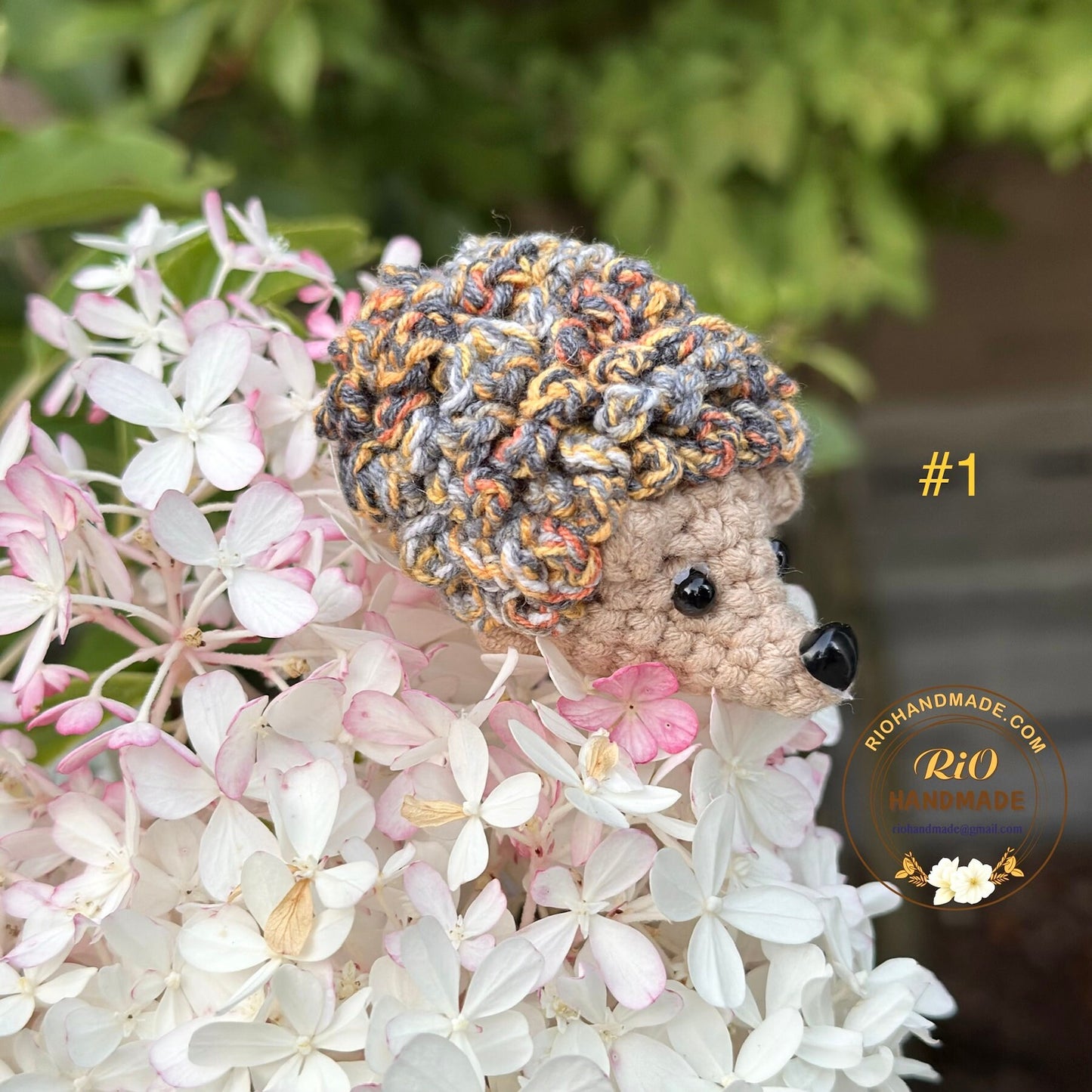Ready To Ship, Rio Handmade Hedgehog Crochet Keychain, Amigurumi Hedgehog, Cute Gift, Crochet Car Hanging, Crochet Car Accessories