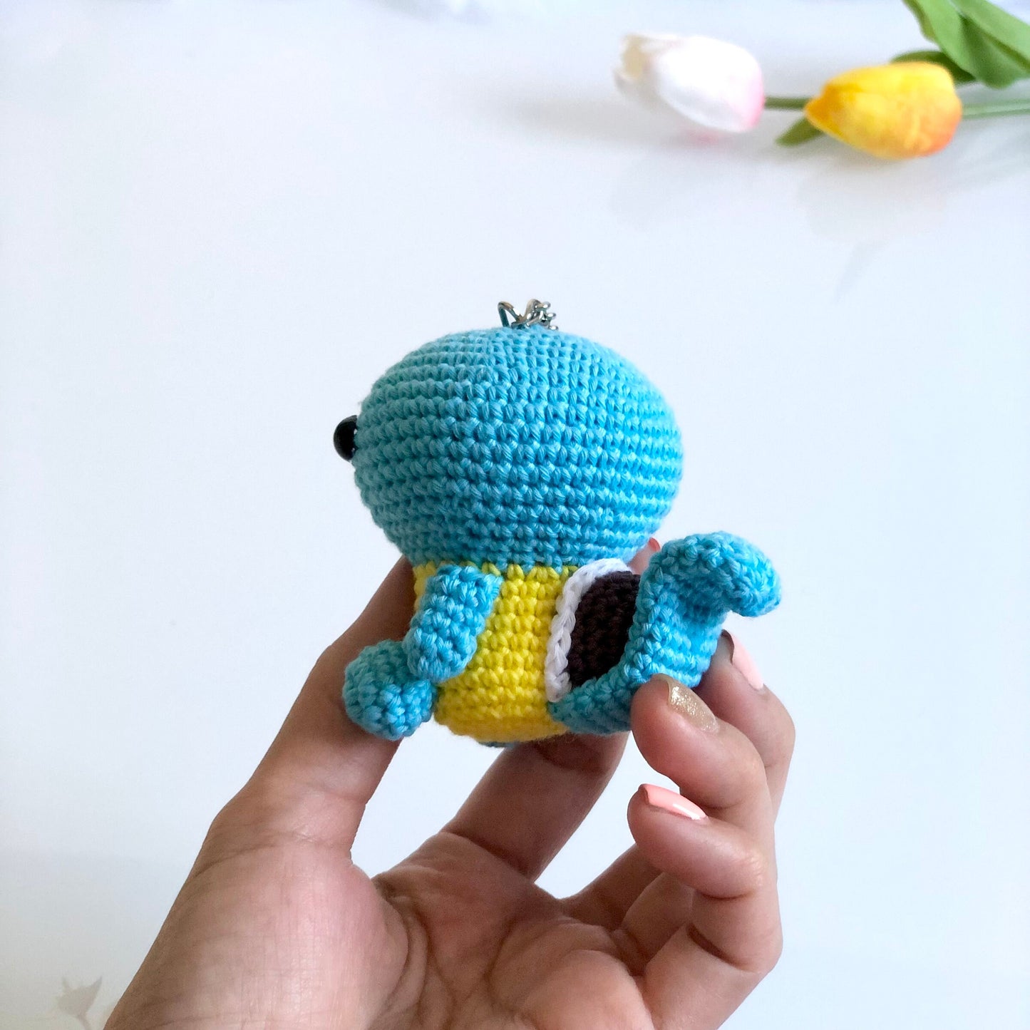 Handmade Crochet Keychain, Amigurumi Animal, Gift for Kids, Car Charm, Gift for Adults