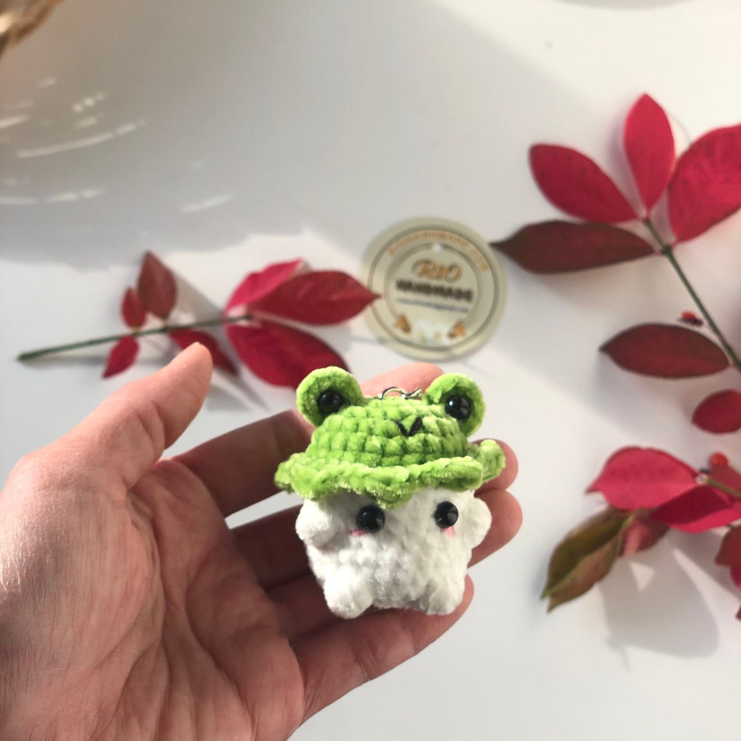 Handmade Chunky Mushroom Crochet Keychain, Cute Themed Mushroom keychain, Chunky Mushies With Bucket Hats, Amigurumi Mushroom, Gift