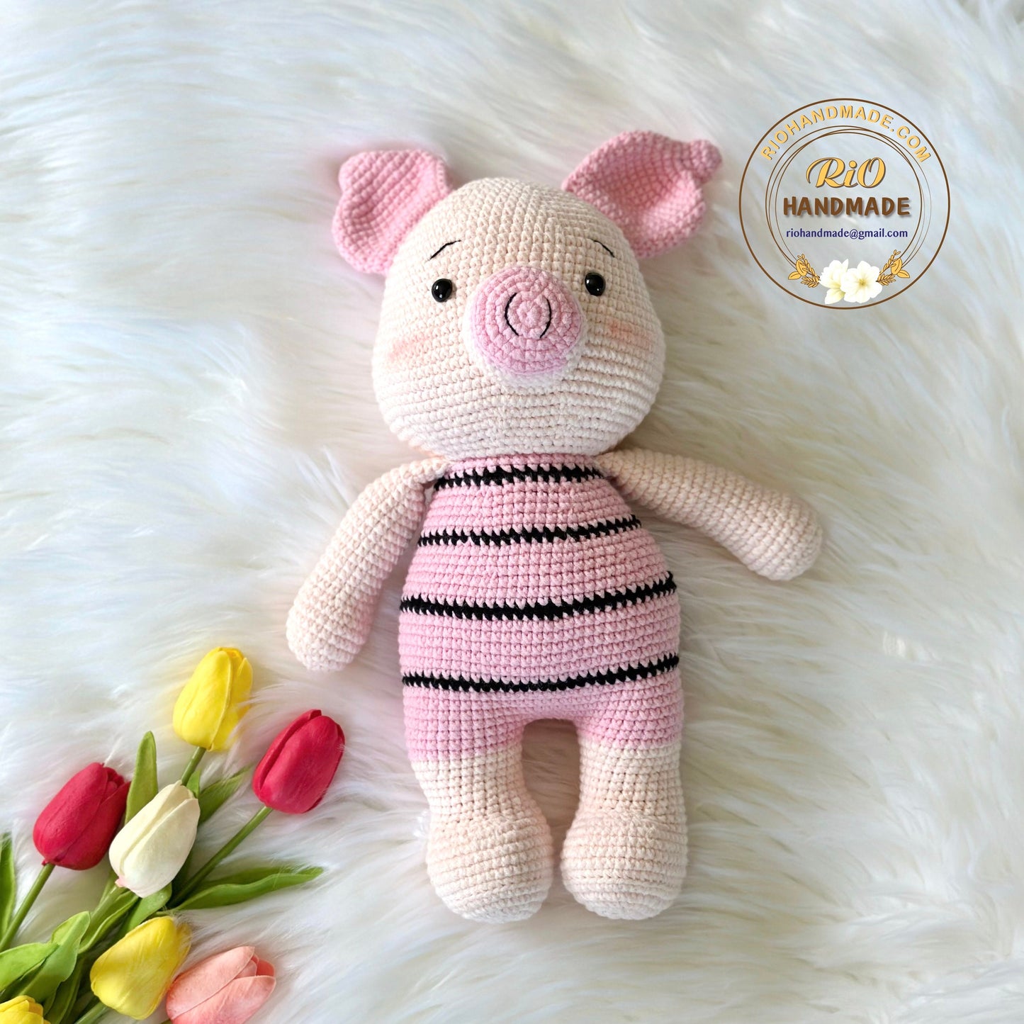 Handmade cotton yarn Bear and friends inspired crochet, amigurumi stuffed, cute, toy for kid, adult hobby,