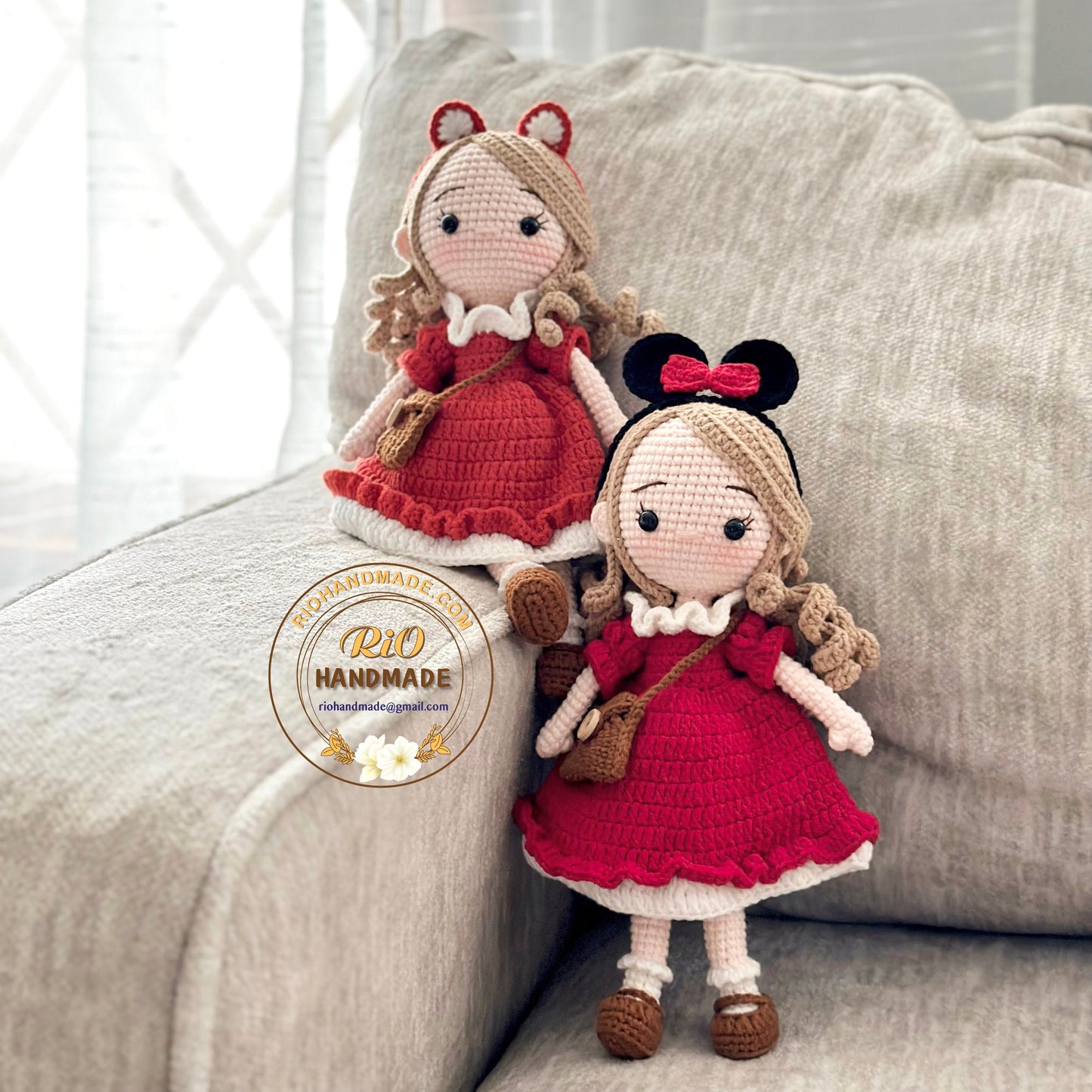 Handmade yarn cotton doll crochet, amigurumi doll, cute gift, soft toy for toddler, kid, adult hobby