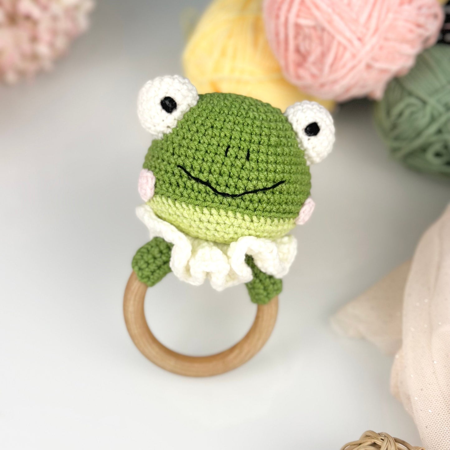 Baby Gift, Animal Newborn Baby Rattle, Baby Crochet Rattle Gift, Toy Rattle With Name