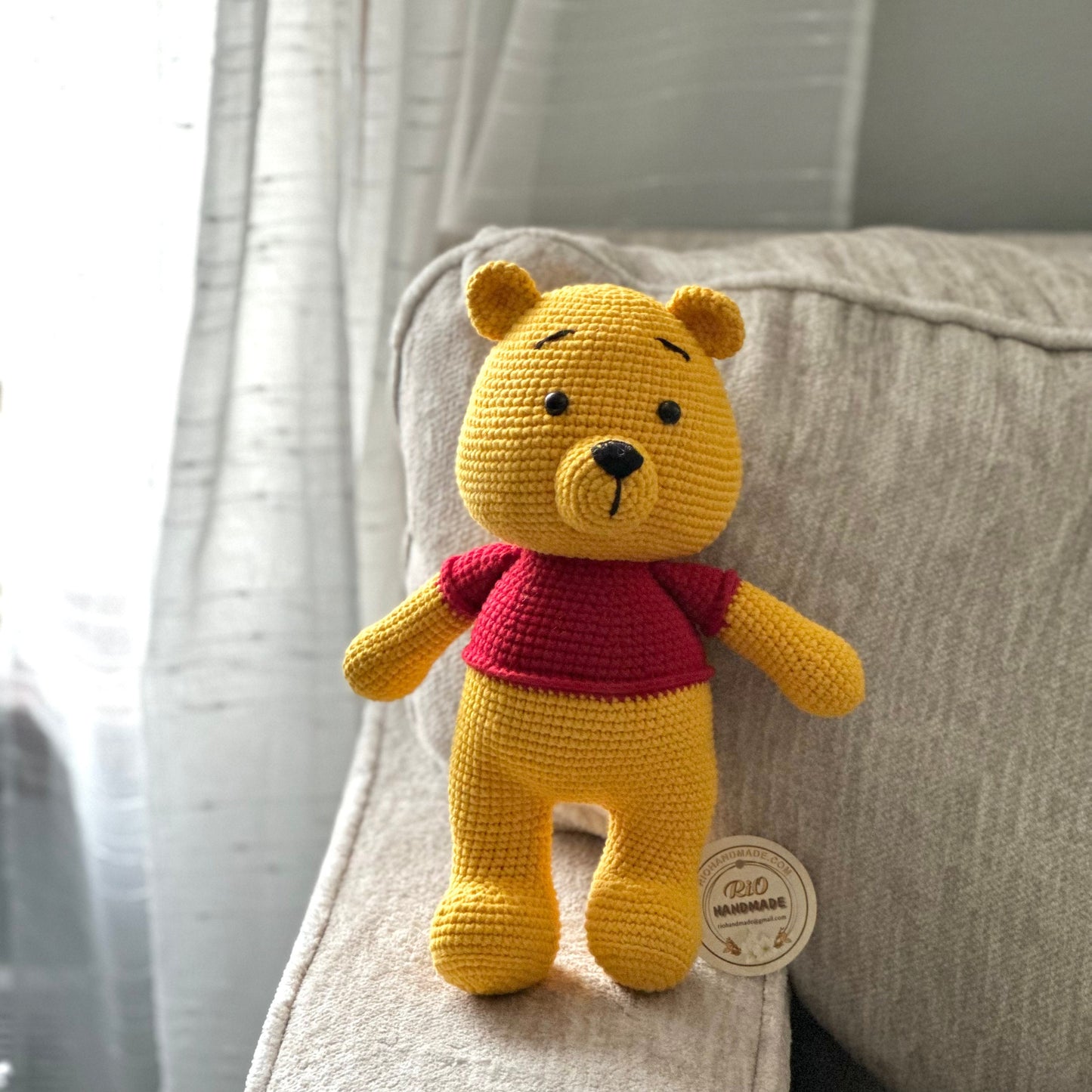 Handmade cotton yarn Bear and friends inspired crochet, amigurumi stuffed, cute, toy for kid, adult hobby,
