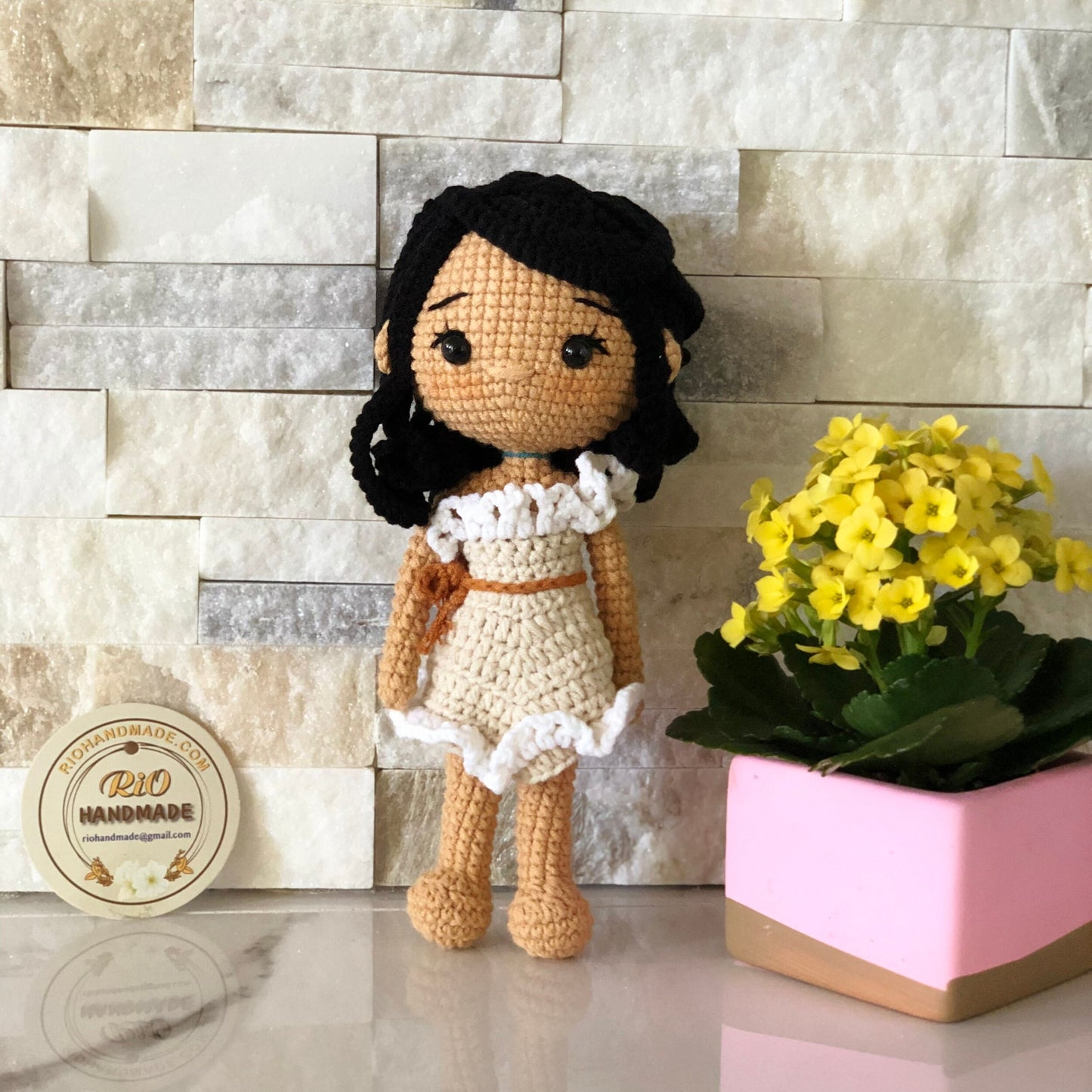 Handmade small crochet doll, amigurumi doll, cute doll, toy for kid, adult hobby