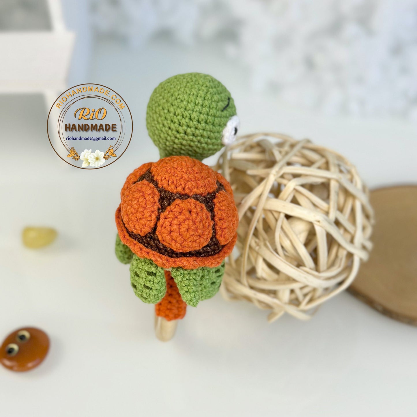 Personalized Baby Gift, Crochet Turtle Rattle, Baby Crochet Rattle Gift, Baby Shower Gift, Toy Rattle With Name