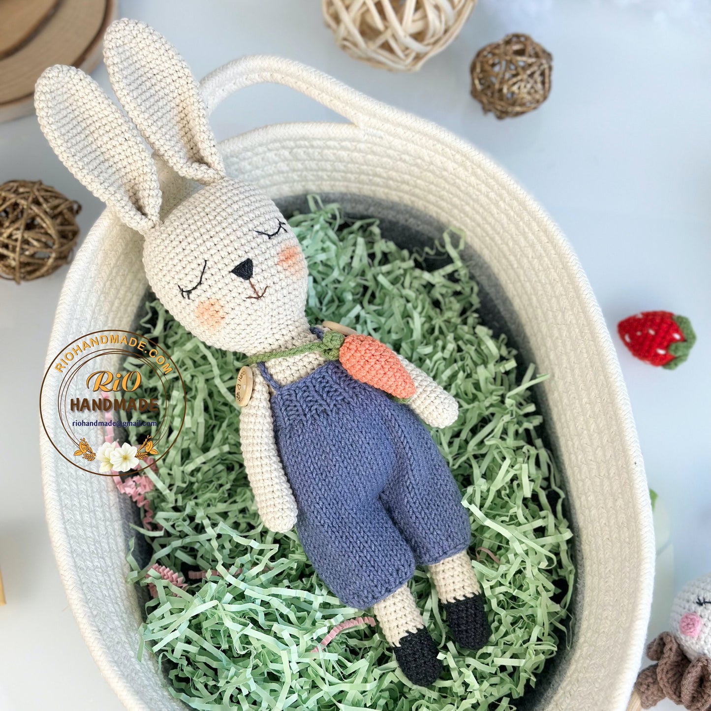 Ready To Ship, Handmade bunny crochet, amigurumi bunny plushie, cute stuffed, soft toy for baby, toddler, adult hobby, Baby shower gift