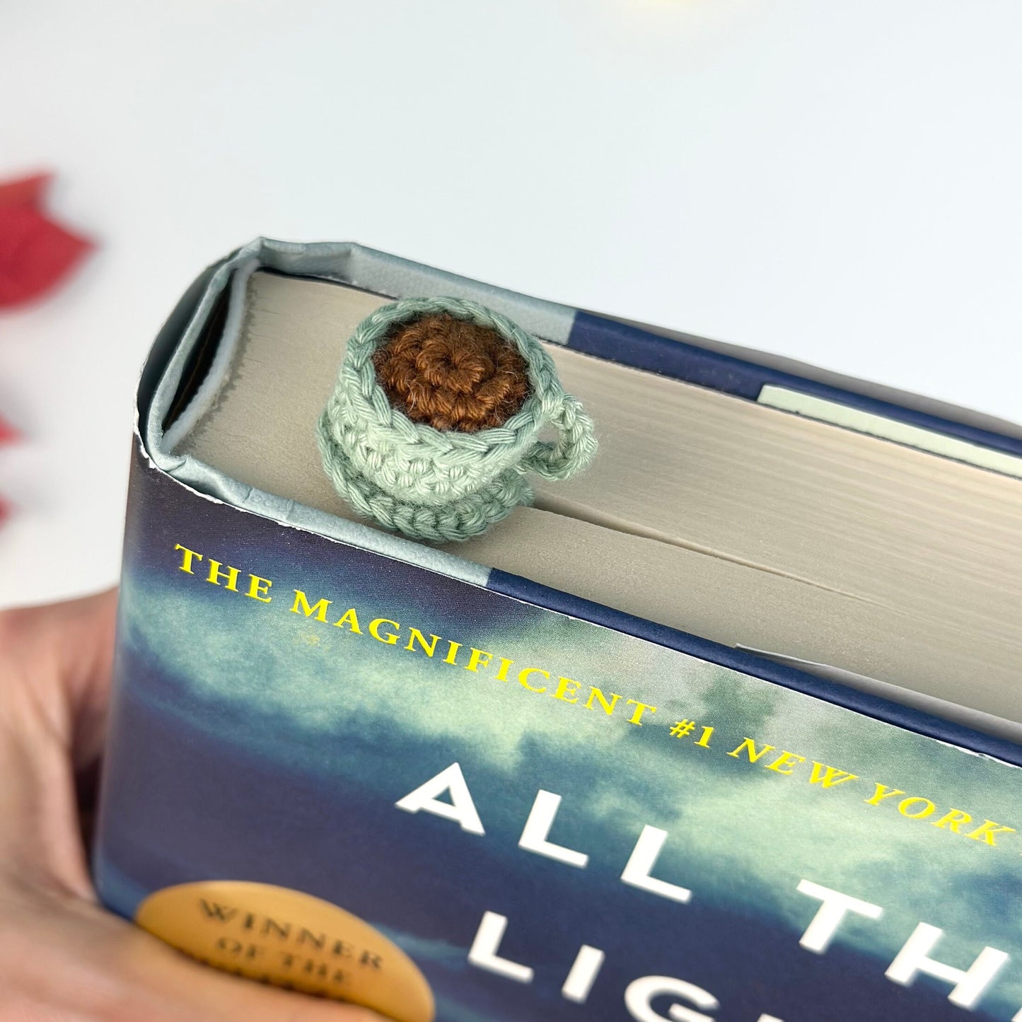 Ready To Ship, Rio Handmade Crochet Teacup Bookmark, Gift For Teacher, Gift For Tea Lovers, Teacup Bookmark