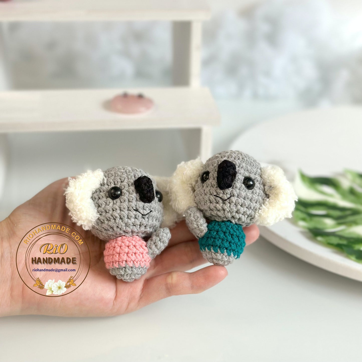Handmade Koala Crochet Keychain, Cute Koala Keychain, Amigurumi Koala, Cute Gift