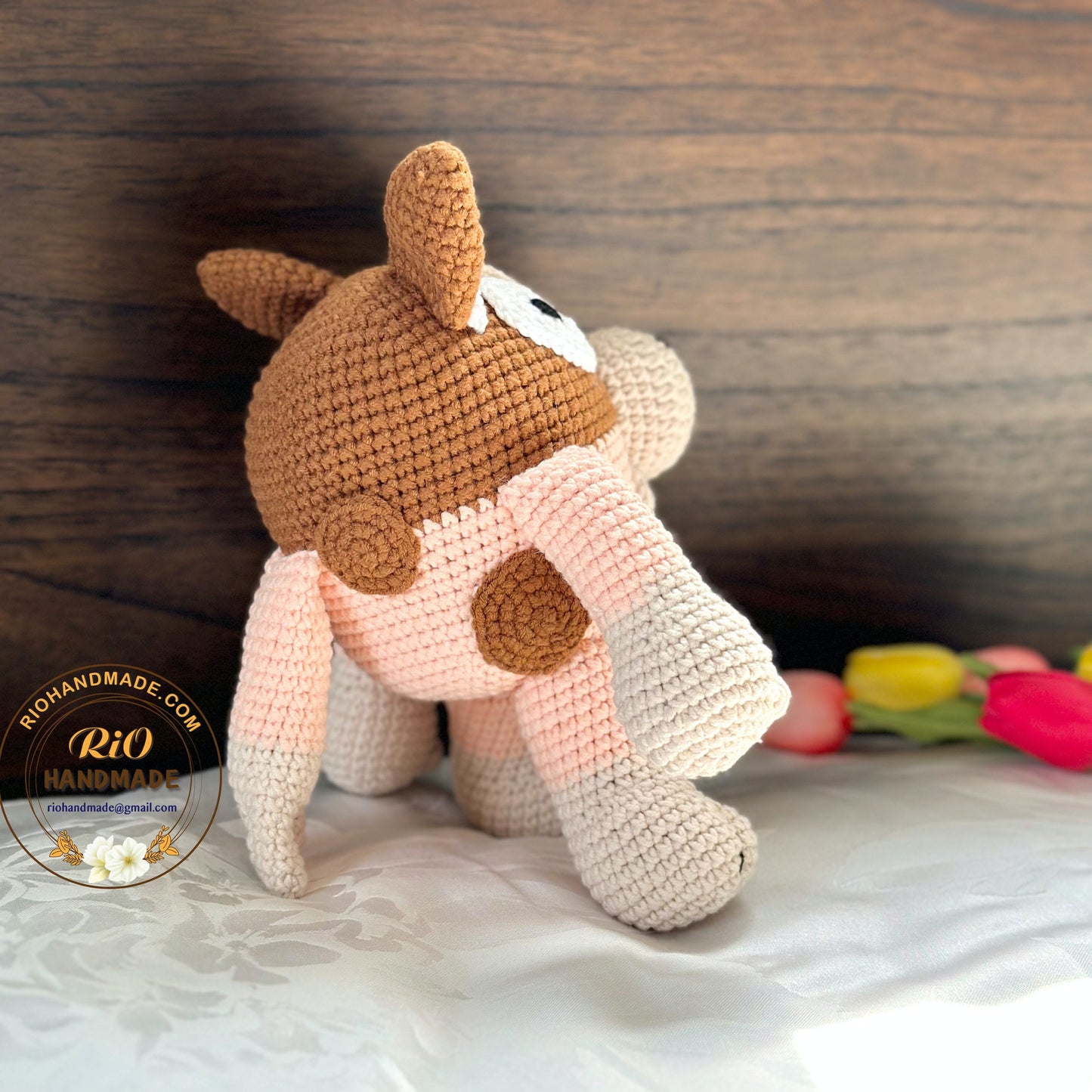 Ready To Ship, Handmade Animal Crochet, Amigurumi Dog, Cute Puppy, Toy for baby, toddler, kid, adult hobby