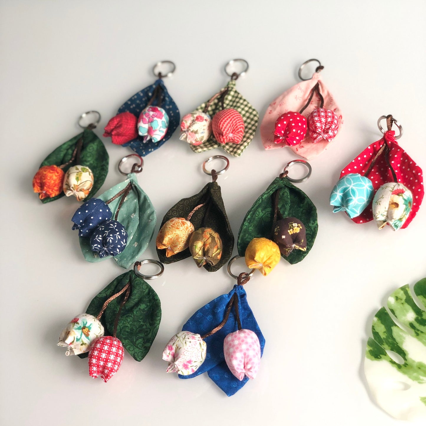 Handmade Tulip Keychain, Fabric Keychain, Keychain For Women, Gift For Her, RANDOM ONLY
