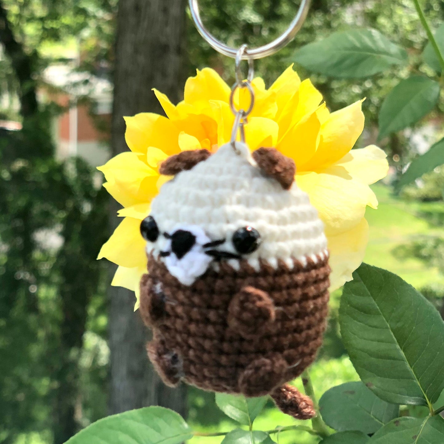 Handmade otter keychain, gift idea, amigurumi, otter car rearview mirrior charm, car hanging accessory, otter hanging