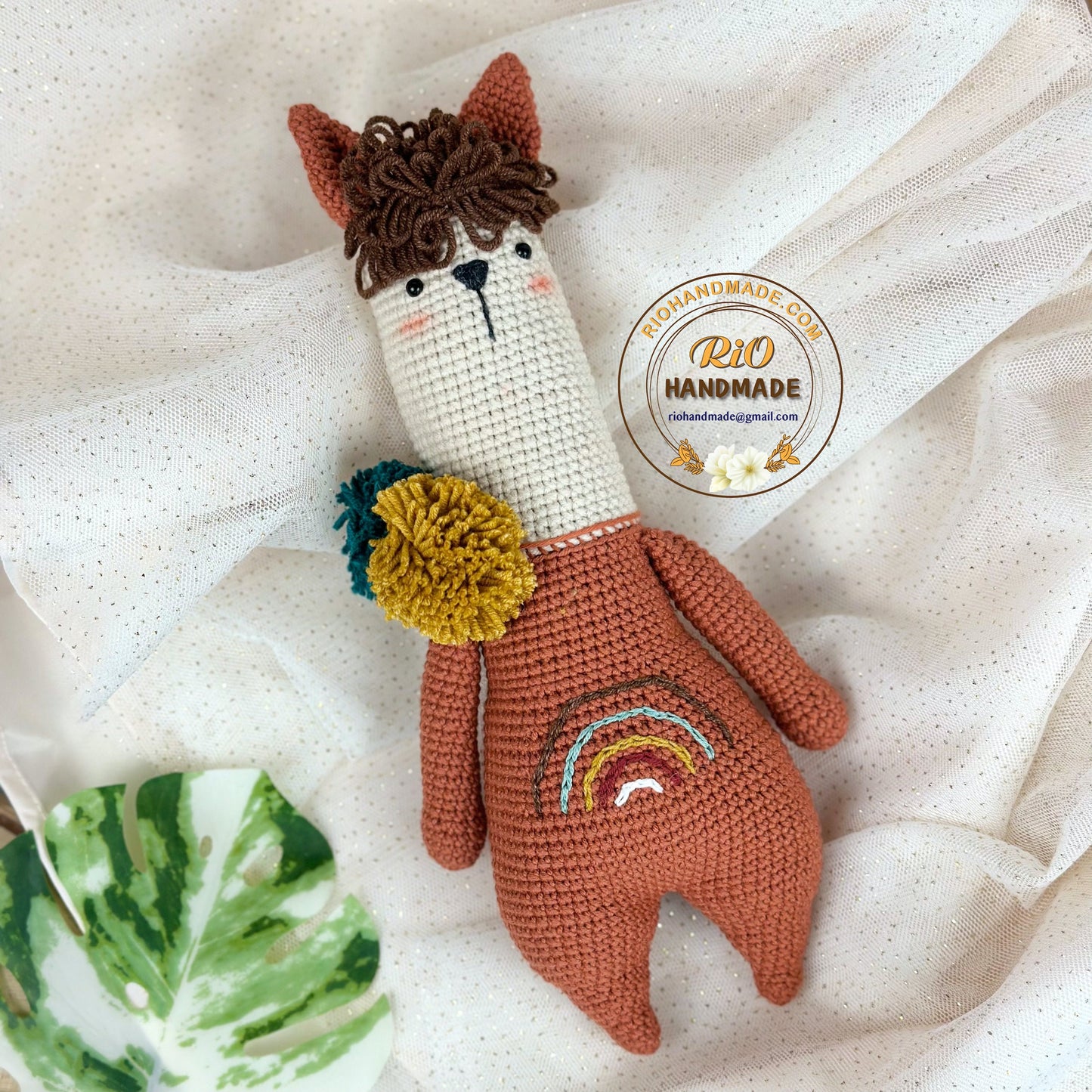 Ready To Ship, Handmade Alpaca crochet, amigurumi Alpaca plushie, cute stuffed, soft toy for baby, toddler, kid, adult hobby, high quality