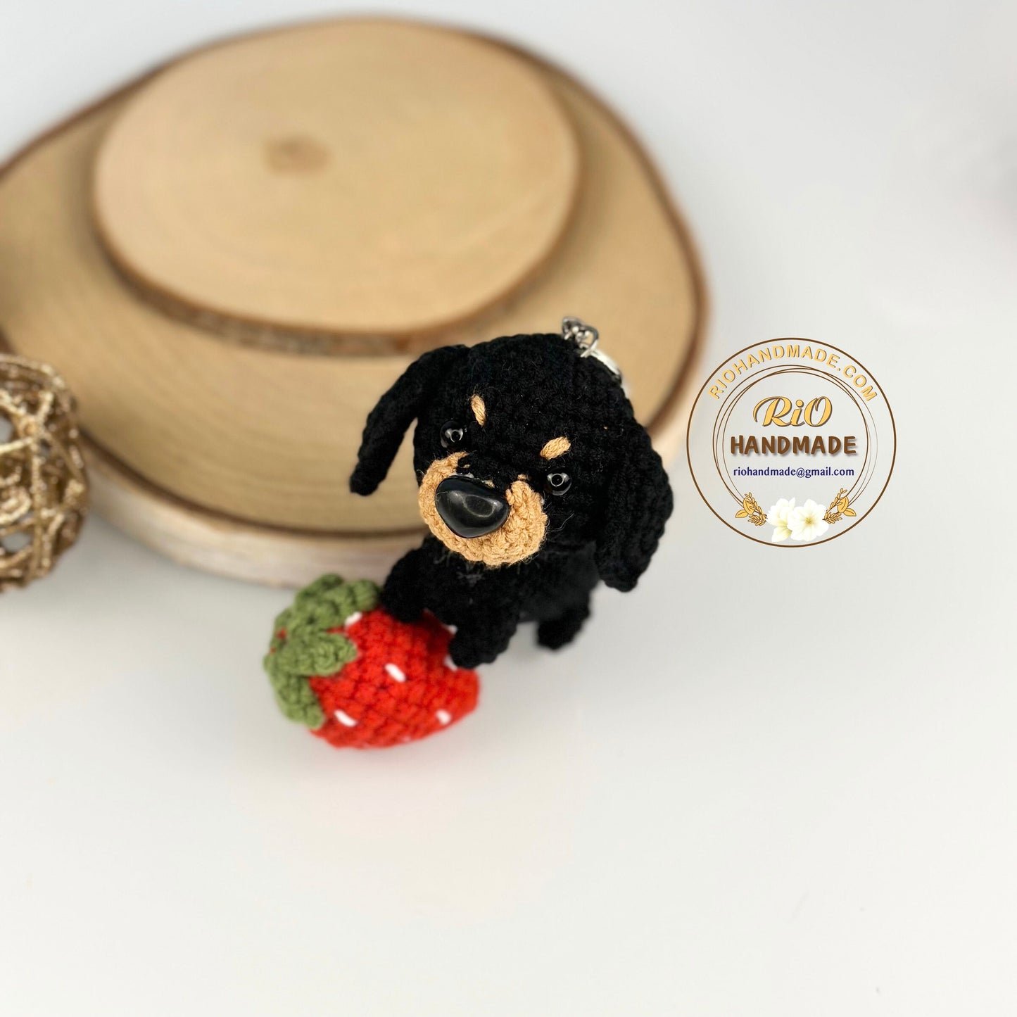 Rio Handmade yarn Dachshund crochet, amigurumi mini dachshund, cute dachshund, cute dog, home decor, crochet keychain, adult hobby