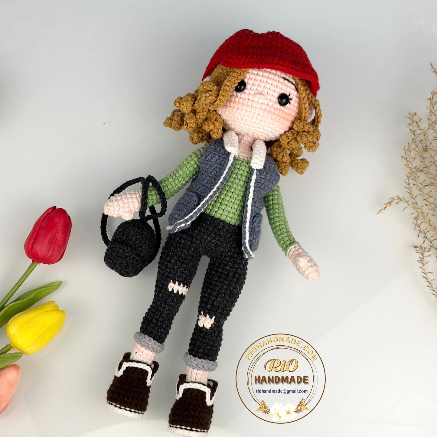 Ready To Ship Crochet doll with outfits, handmade doll, handmade yarn cotton doll crochet, amigurumi, cute, toddler, kid, adult hobby