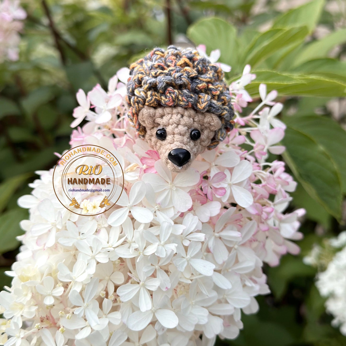 Ready To Ship, Rio Handmade Hedgehog Crochet Keychain, Amigurumi Hedgehog, Cute Gift, Crochet Car Hanging, Crochet Car Accessories