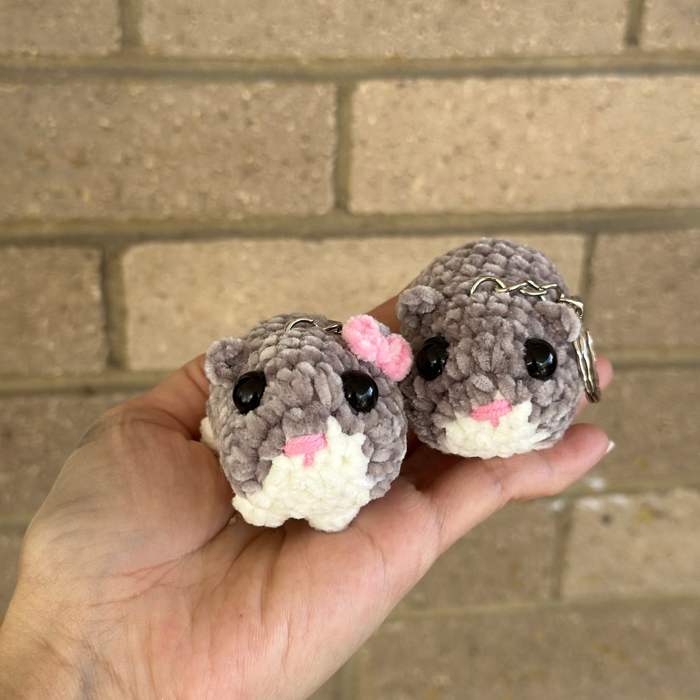 Ready To Ship, Rio Handmade Sad Hamster Meme, Crochet Sad Hamster keychain, Cute Gift, TikTok Sad Hamster, Car Rear View Mirror Hanging