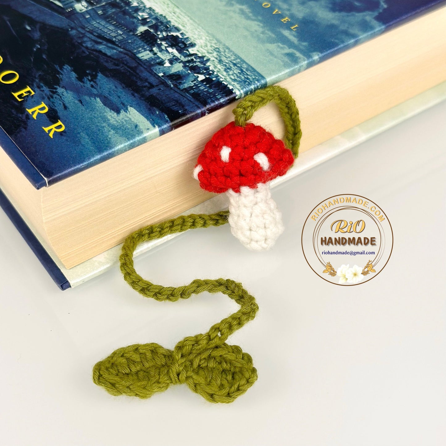 Ready To Ship, Rio Handmade Crochet Mushroom Bookmark, Gift For Teacher, Mushroom Bookmark