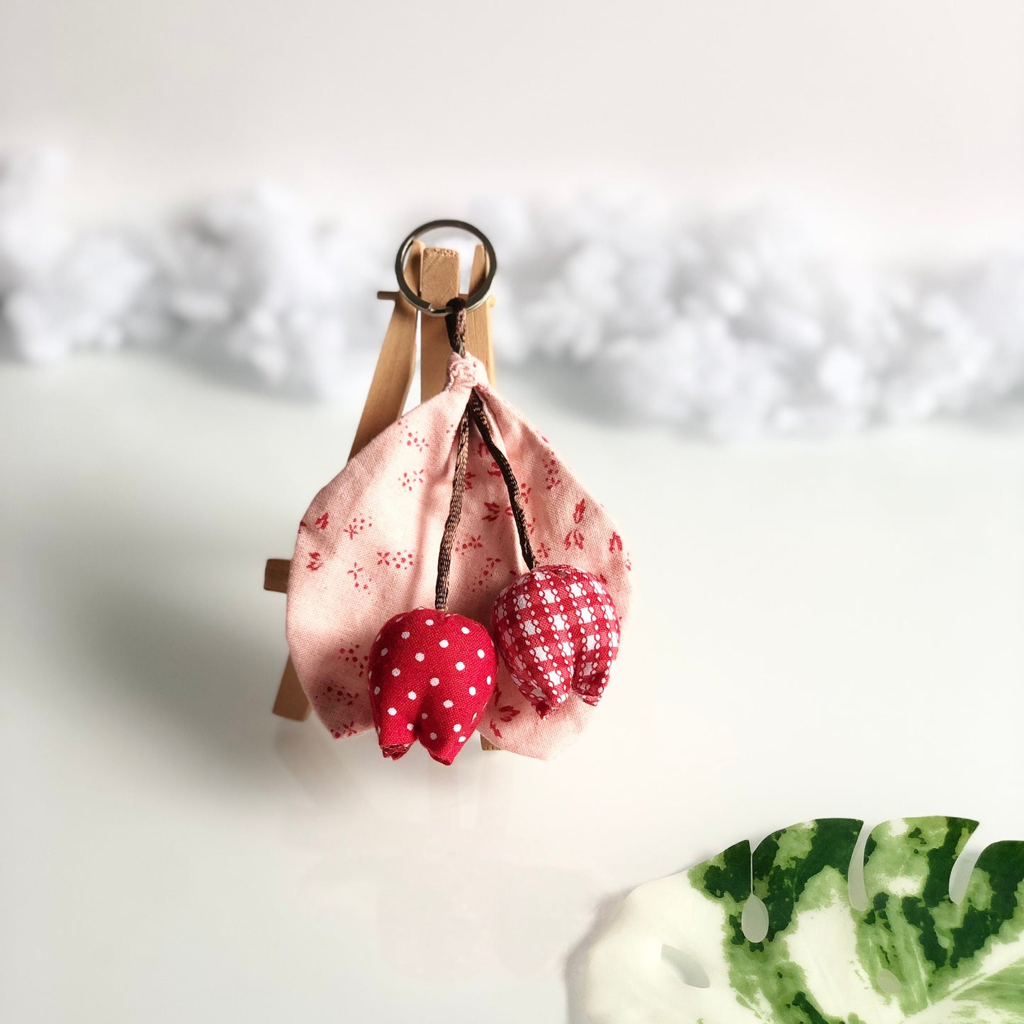 Handmade Tulip Keychain, Fabric Keychain, Keychain For Women, Gift For Her, RANDOM ONLY
