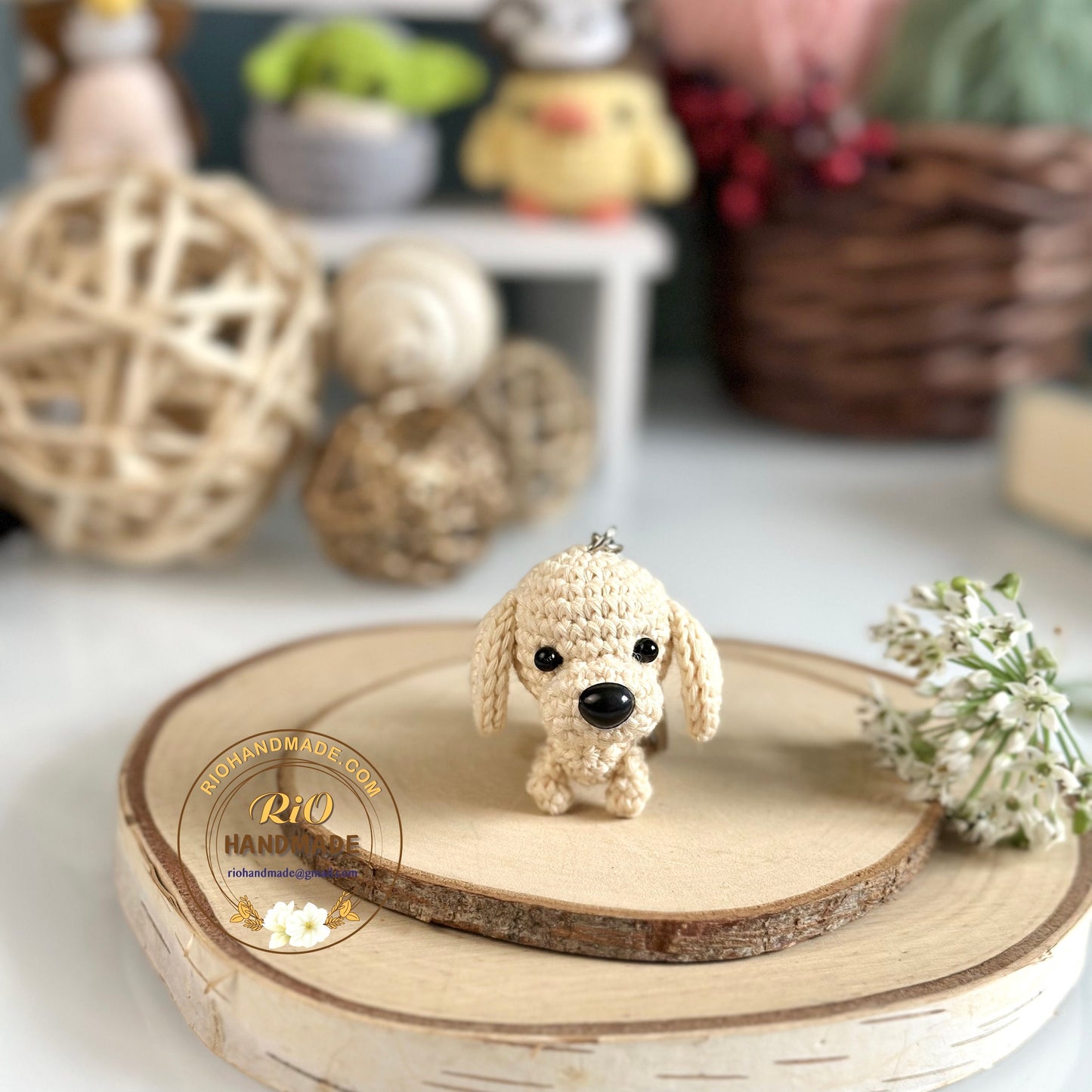 Rio Handmade yarn Dachshund crochet, amigurumi mini dachshund, cute dachshund, cute dog, home decor, crochet keychain, adult hobby