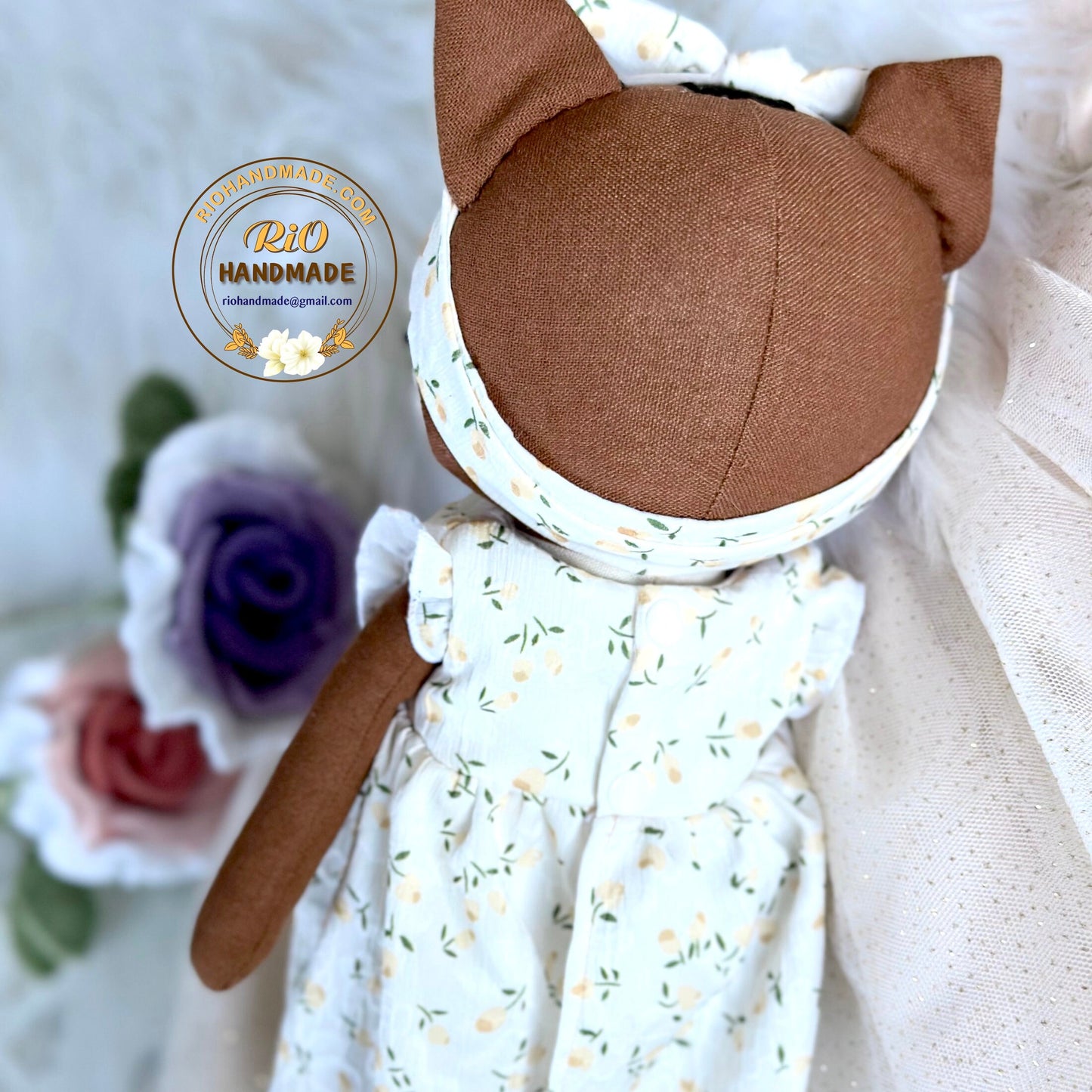 Ready To Ship, Rio Handmade Linen Tiger Toy, Nursery Decor Stuffed, Linen Baby Toy, Soft Stuffed Tiger Toy For Toddler, Kid, Adult Hobby