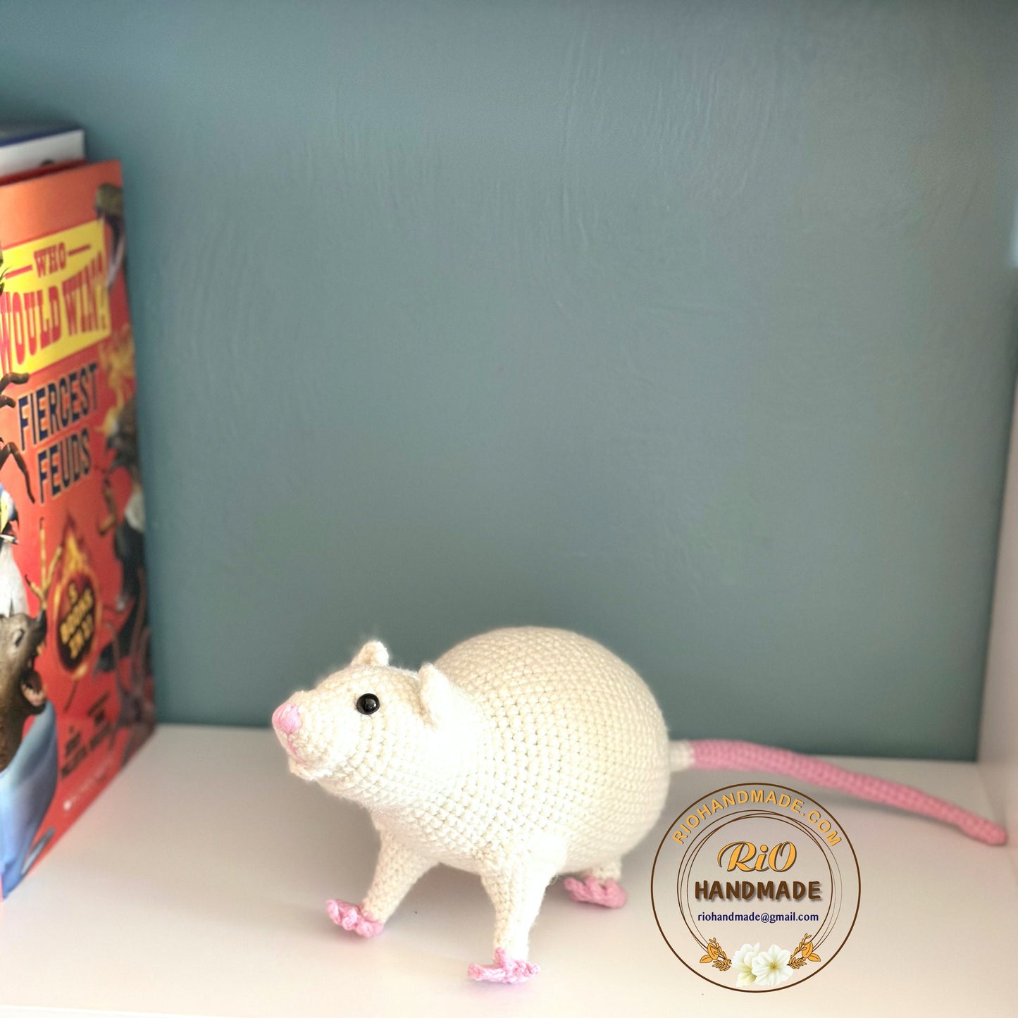 Handmade Rat, Crochet Realistic Rat, Amigurumi Rat, Cute Gift.