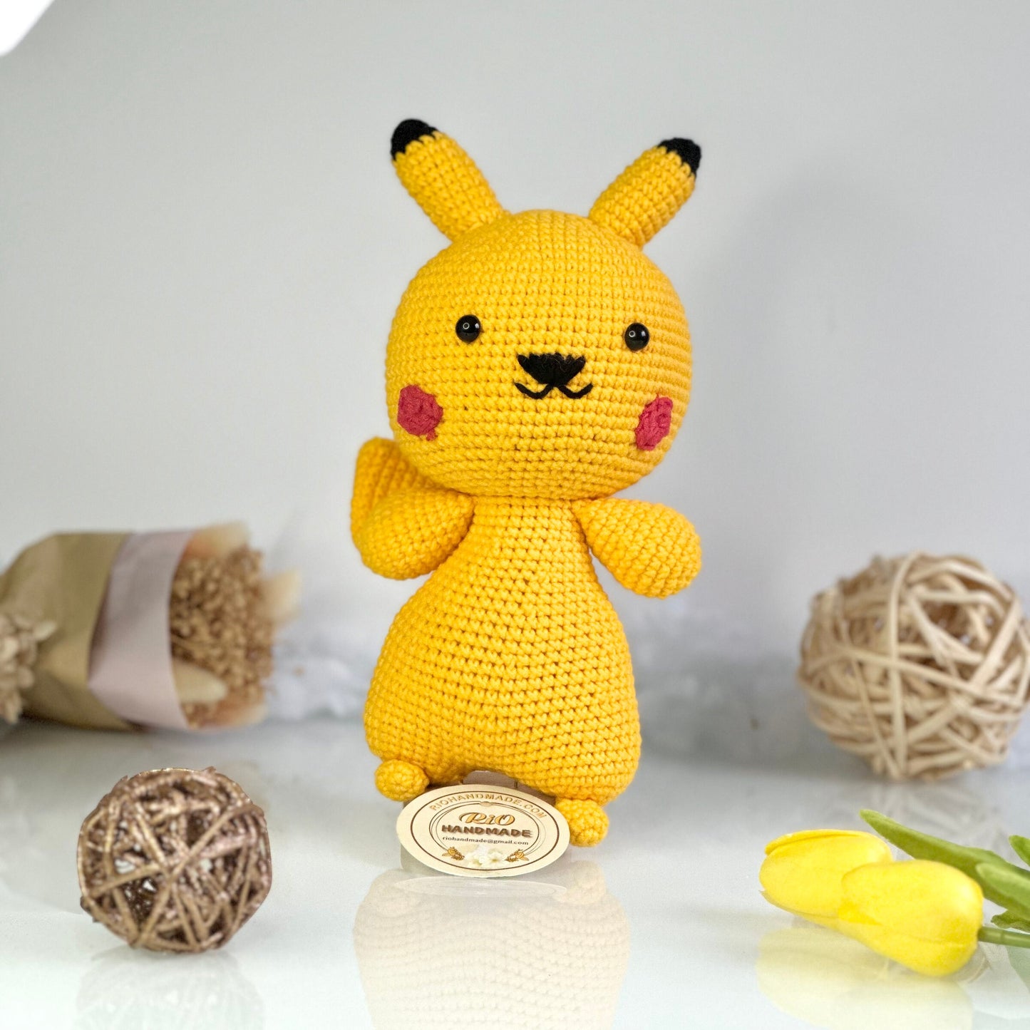 Handmade yarn cotton animal crochet, amigurumi, cute toy for toddler, kid, adult hobby,