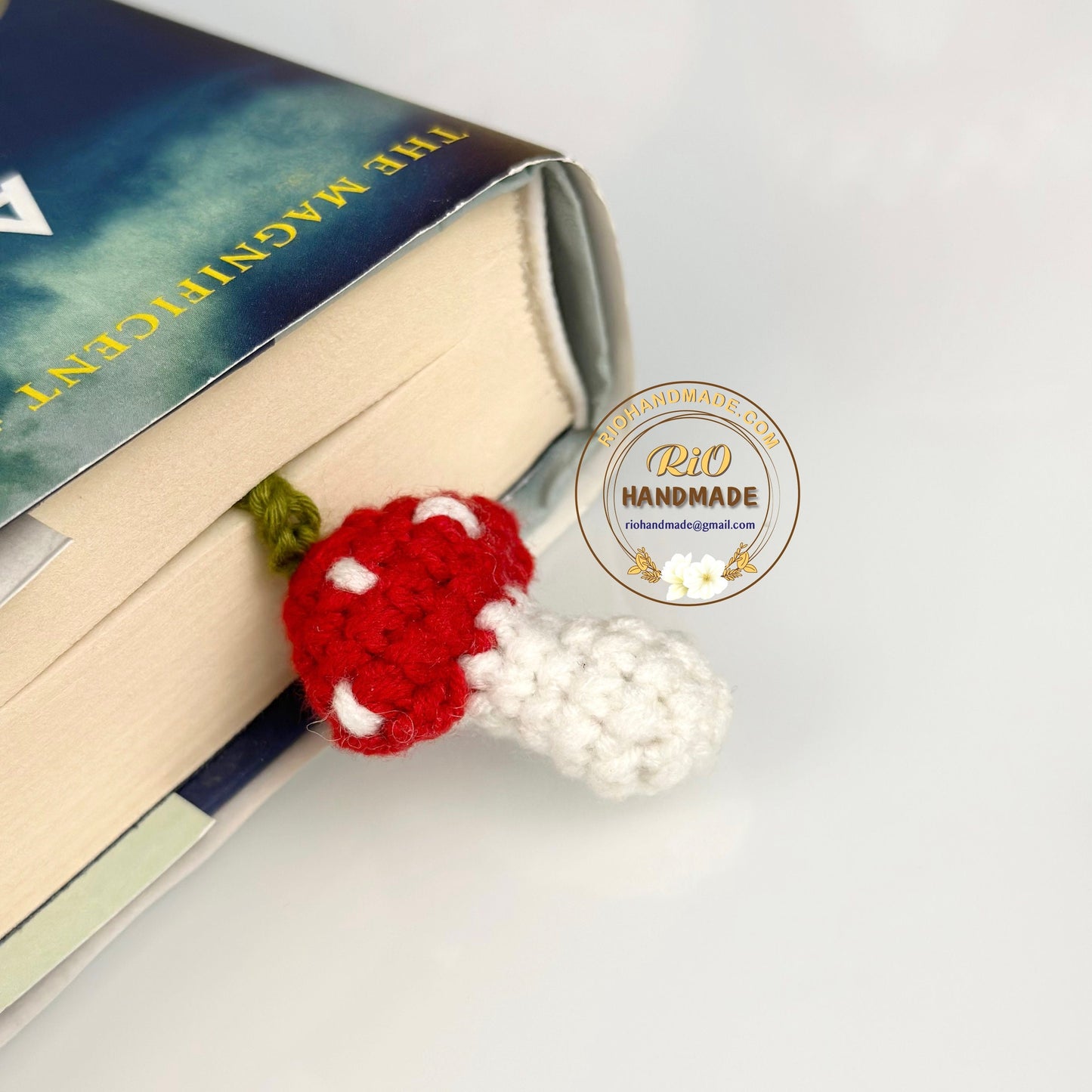 Ready To Ship, Rio Handmade Crochet Mushroom Bookmark, Gift For Teacher, Mushroom Bookmark