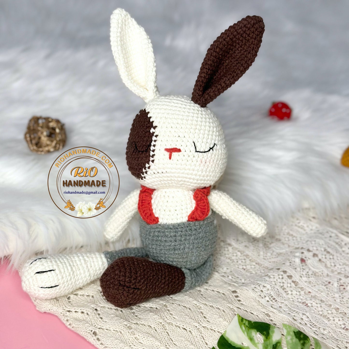 Handmade bunny crochet, amigurumi bunny , cute stuffed, soft toy for baby, toddler, kid, adult hobby