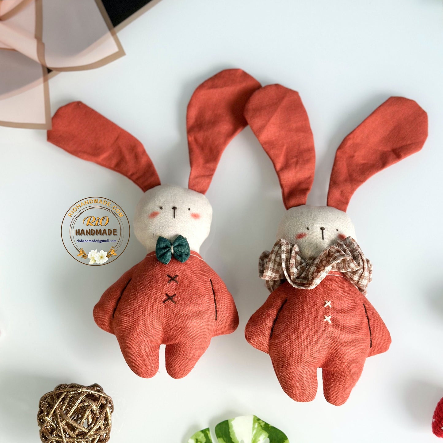 Ready To Ship, Rio Handmade Linen Bunny, Easter Present, Nursery Decor Stuffed, Linen Baby Toy, Soft Toy For Baby, Toddler, Kid, Adult Hobby
