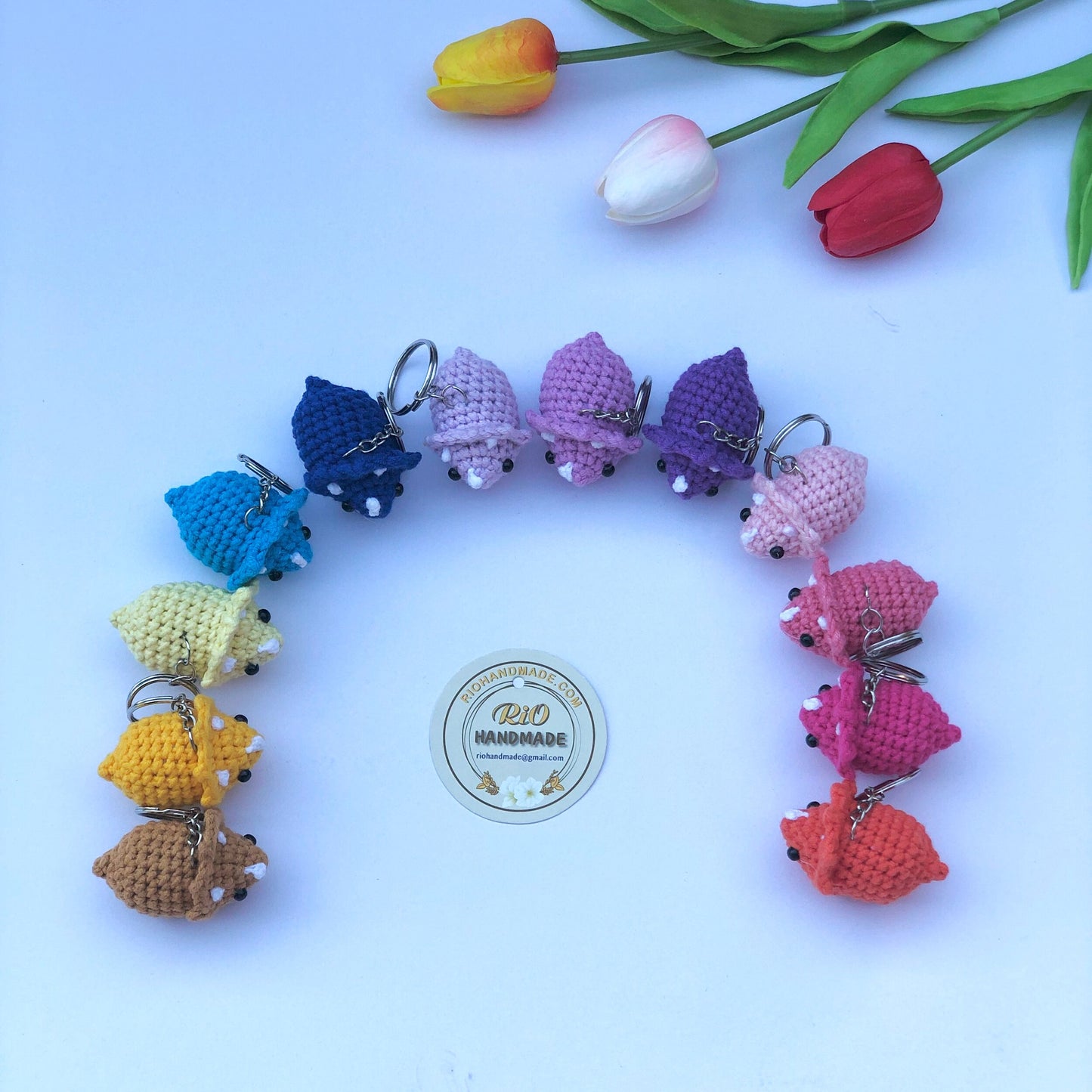 Handmade tiny triceratops, crochet Dinosaur, amigurumi triceratops, plushie toy, gift, ornament, keychain.