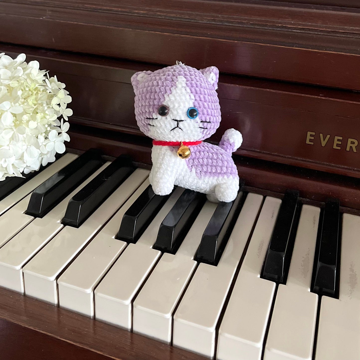 Ready To Ship, Handmade yarn cat crochet, amigurumi cute little cat, home decor, adult hobby, perfect idea for gifts, present