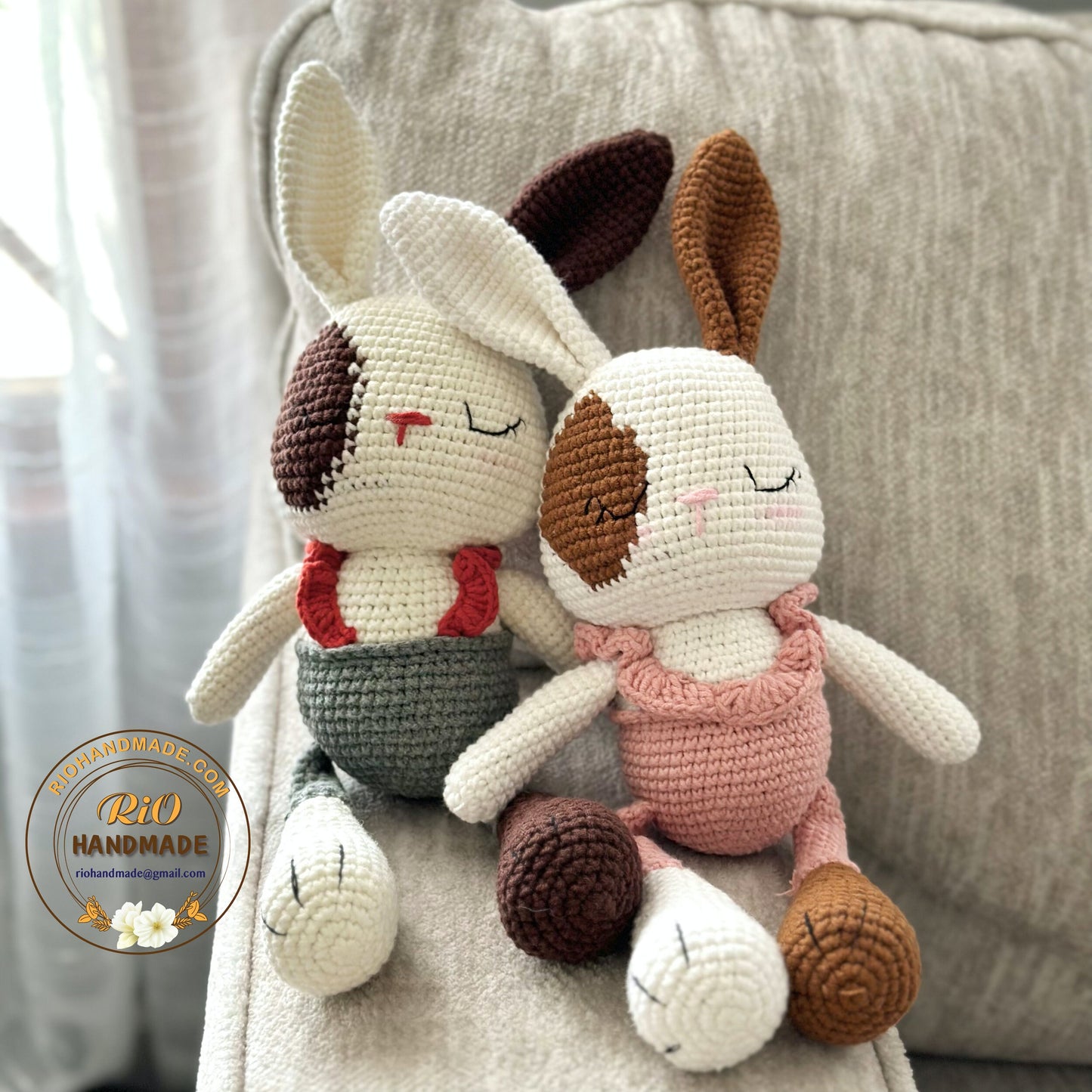 Handmade bunny crochet, amigurumi bunny , cute stuffed, soft toy for baby, toddler, kid, adult hobby