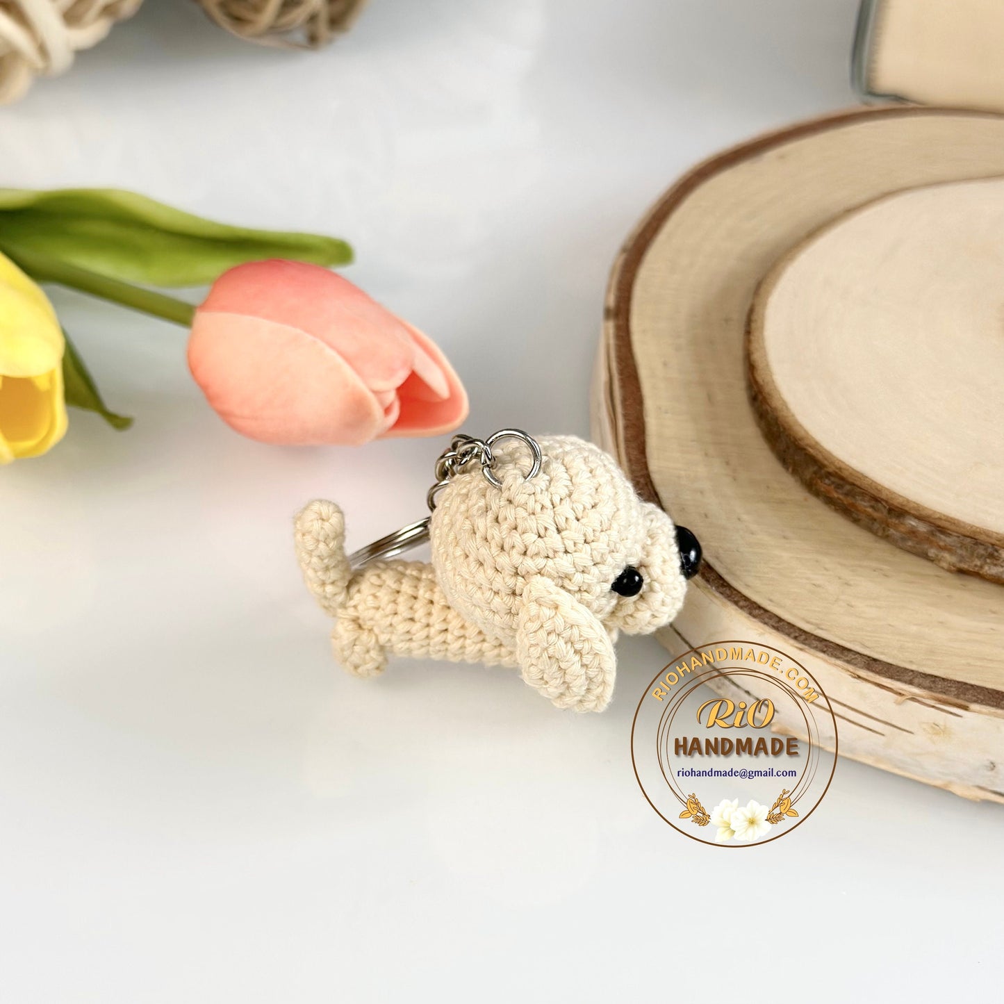 Rio Handmade yarn Dachshund crochet, amigurumi mini dachshund, cute dachshund, cute dog, home decor, crochet keychain, adult hobby