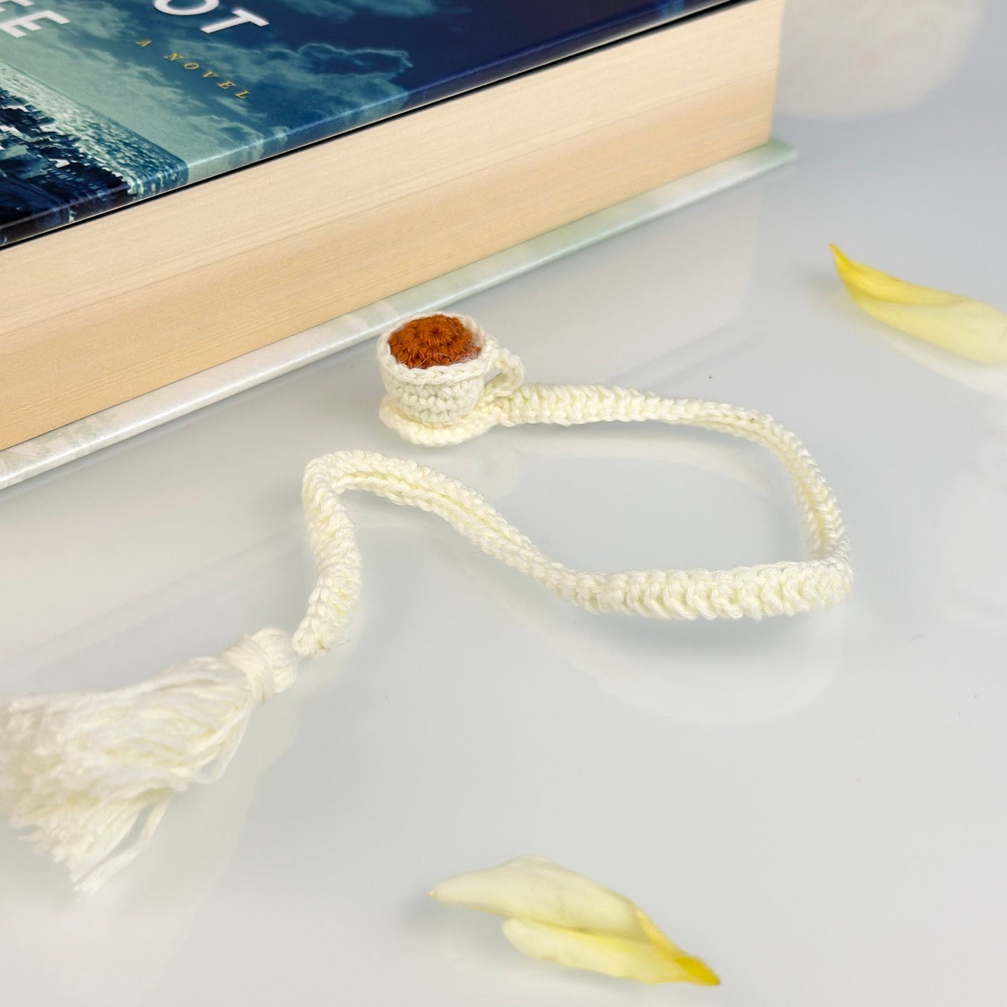 Ready To Ship, Rio Handmade Crochet Teacup Bookmark, Gift For Teacher, Gift For Tea Lovers, Teacup Bookmark