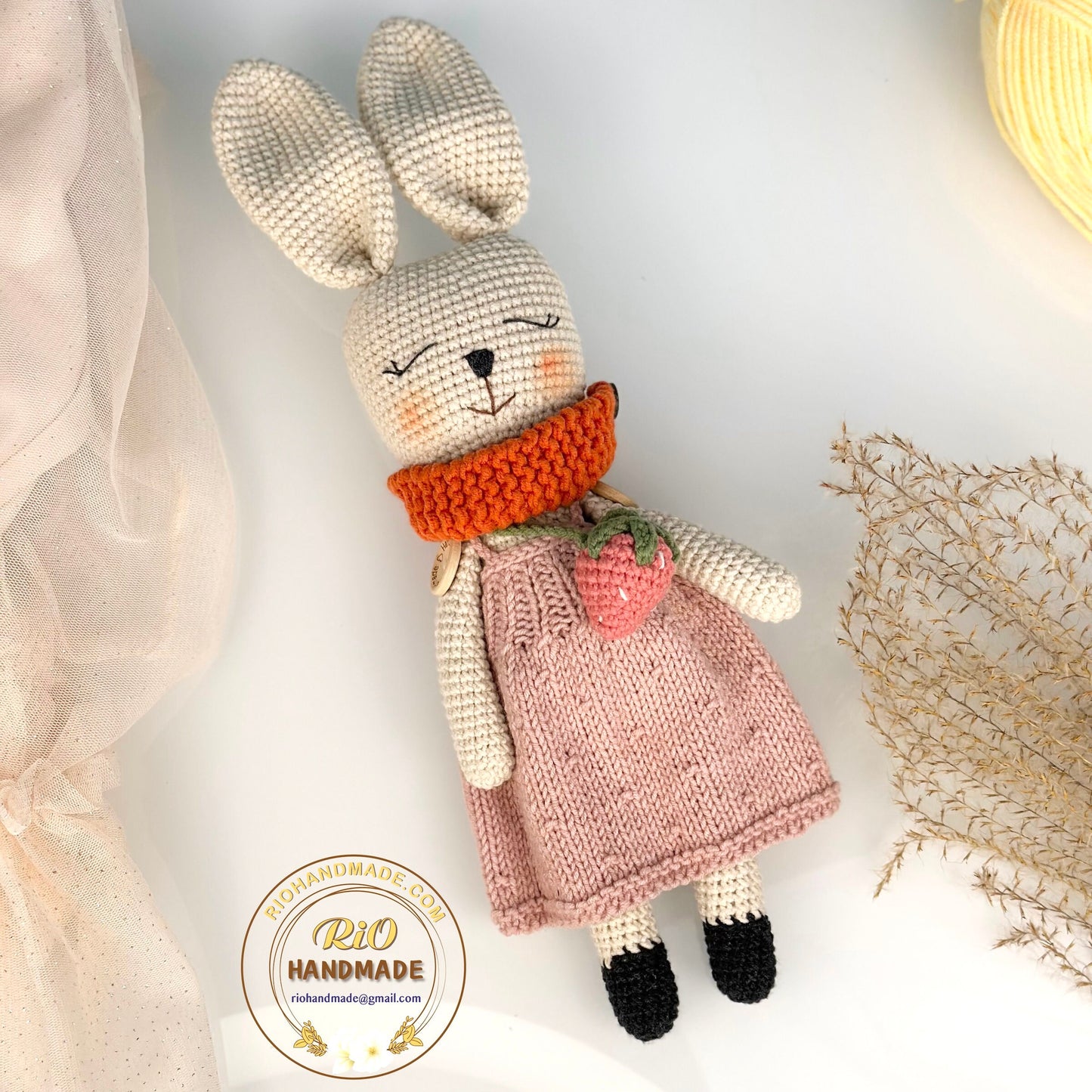 Ready To Ship, Handmade bunny crochet, amigurumi bunny plushie, cute stuffed, soft toy for baby, toddler, adult hobby, Baby shower gift