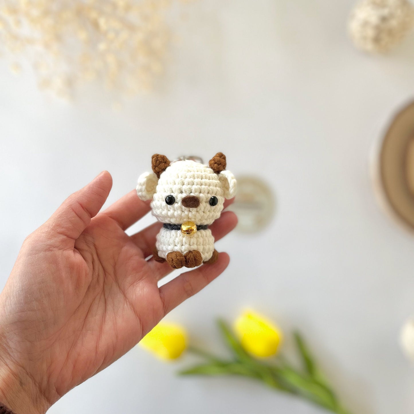 Rio Handmade, cow keychain, plushie toy, cute gift