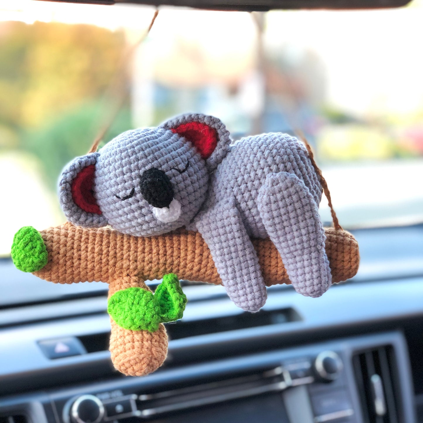 Handmade crochet hanging, car rearview mirror charm crochet amigurumi, plushie toy, cute gift, car hanging accessory