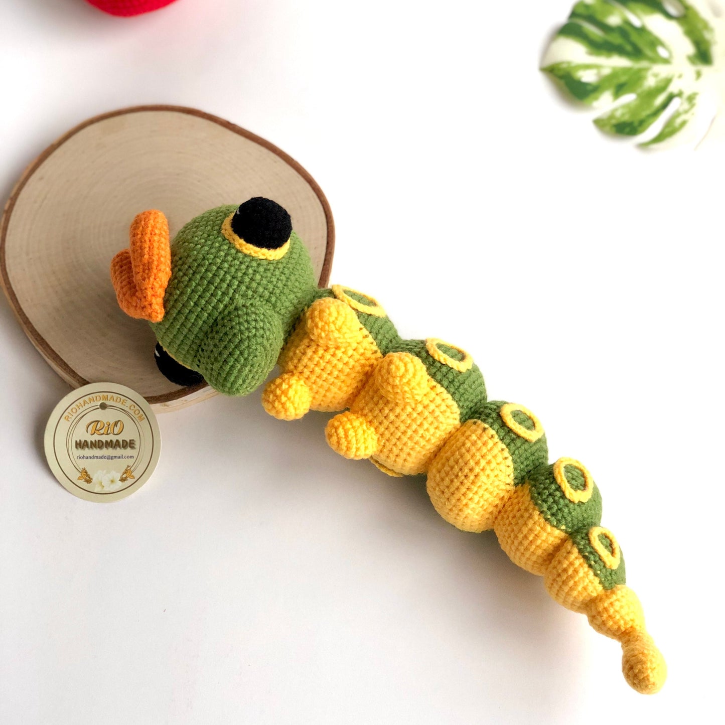 Handmade Caterpie inspired, Crochet Caterpie, Amigurumi Toy, cute, toddler, kid, adult hobby