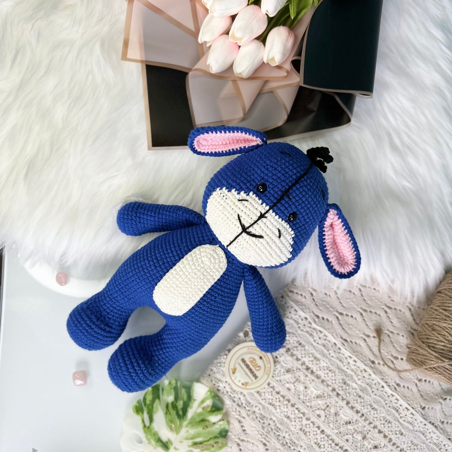 Handmade cotton yarn Bear and friends inspired crochet, amigurumi stuffed, cute, toy for kid, adult hobby,