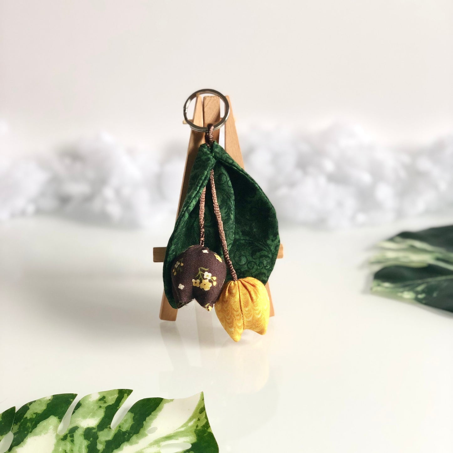 Handmade Tulip Keychain, Fabric Keychain, Keychain For Women, Gift For Her, RANDOM ONLY