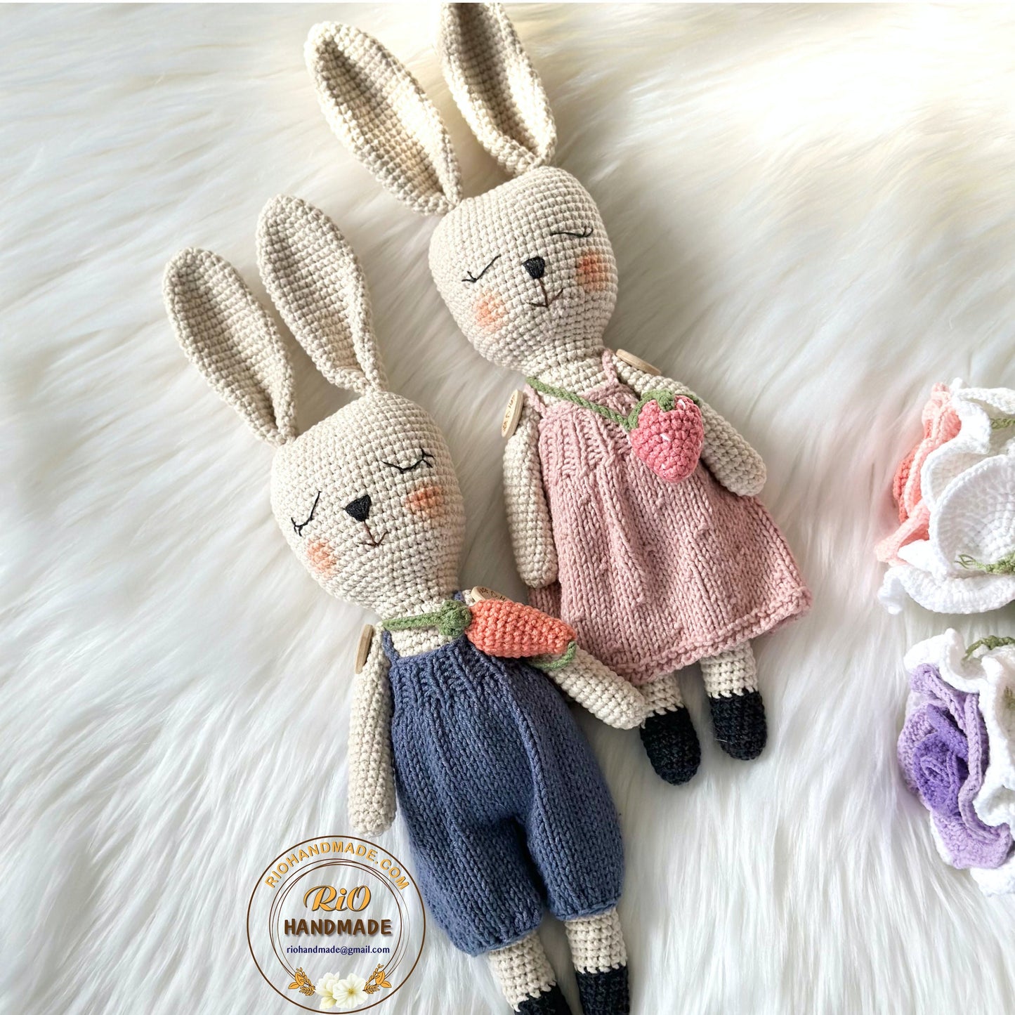 Ready To Ship, Handmade bunny crochet, amigurumi bunny plushie, cute stuffed, soft toy for baby, toddler, adult hobby, Baby shower gift