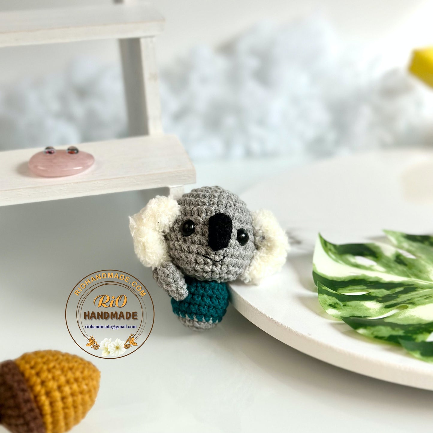 Handmade Koala Crochet Keychain, Cute Koala Keychain, Amigurumi Koala, Cute Gift