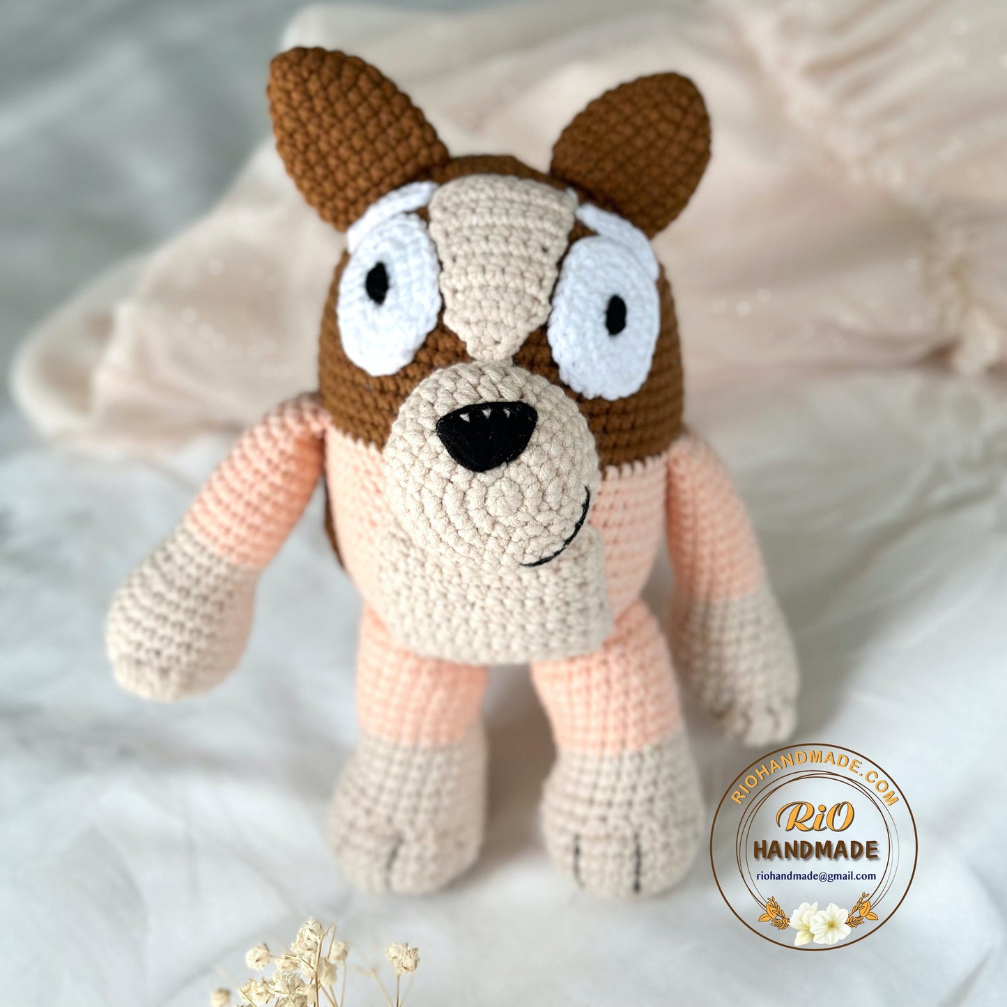Ready To Ship, Handmade Animal Crochet, Amigurumi Dog, Cute Puppy, Toy for baby, toddler, kid, adult hobby