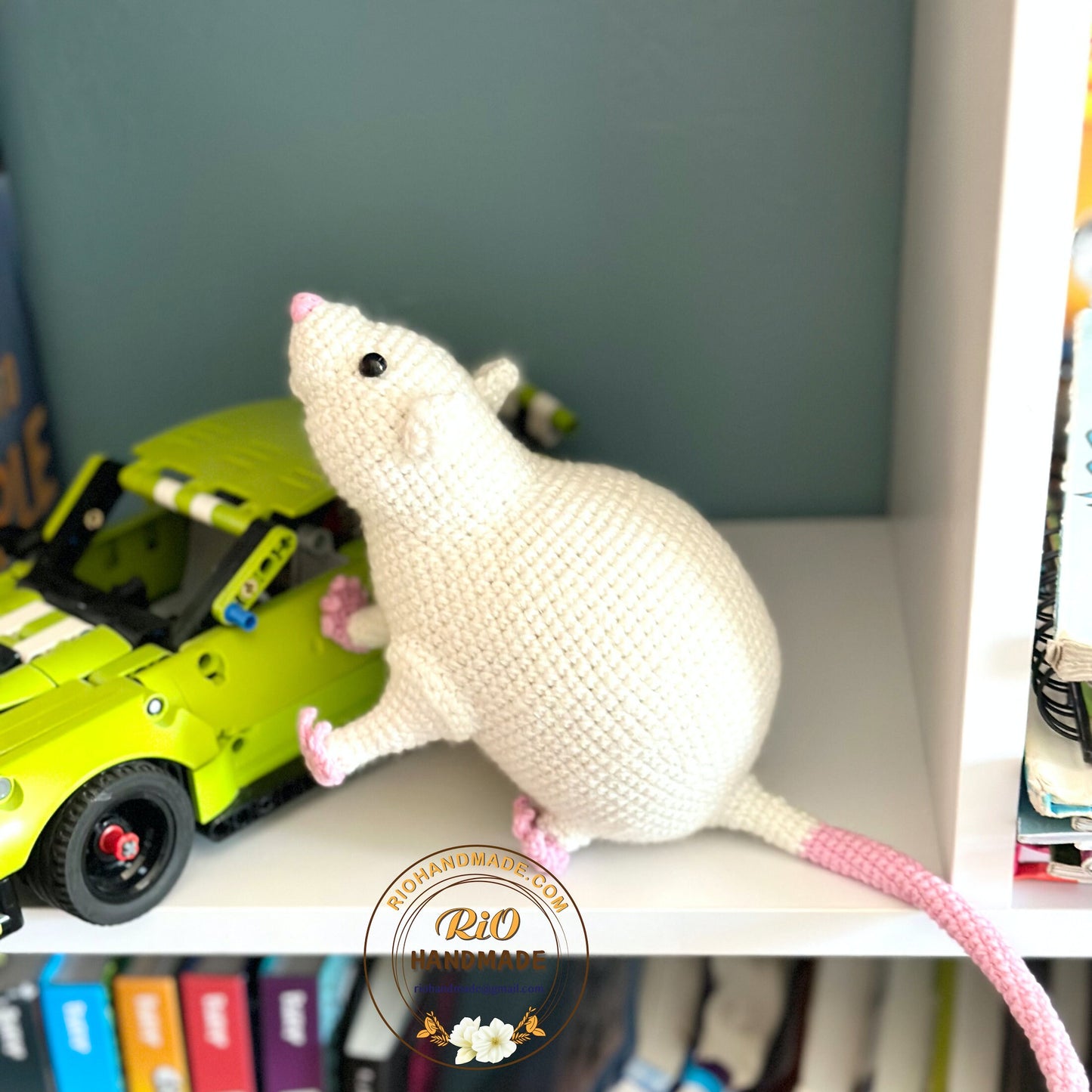 Handmade Rat, Crochet Realistic Rat, Amigurumi Rat, Cute Gift.